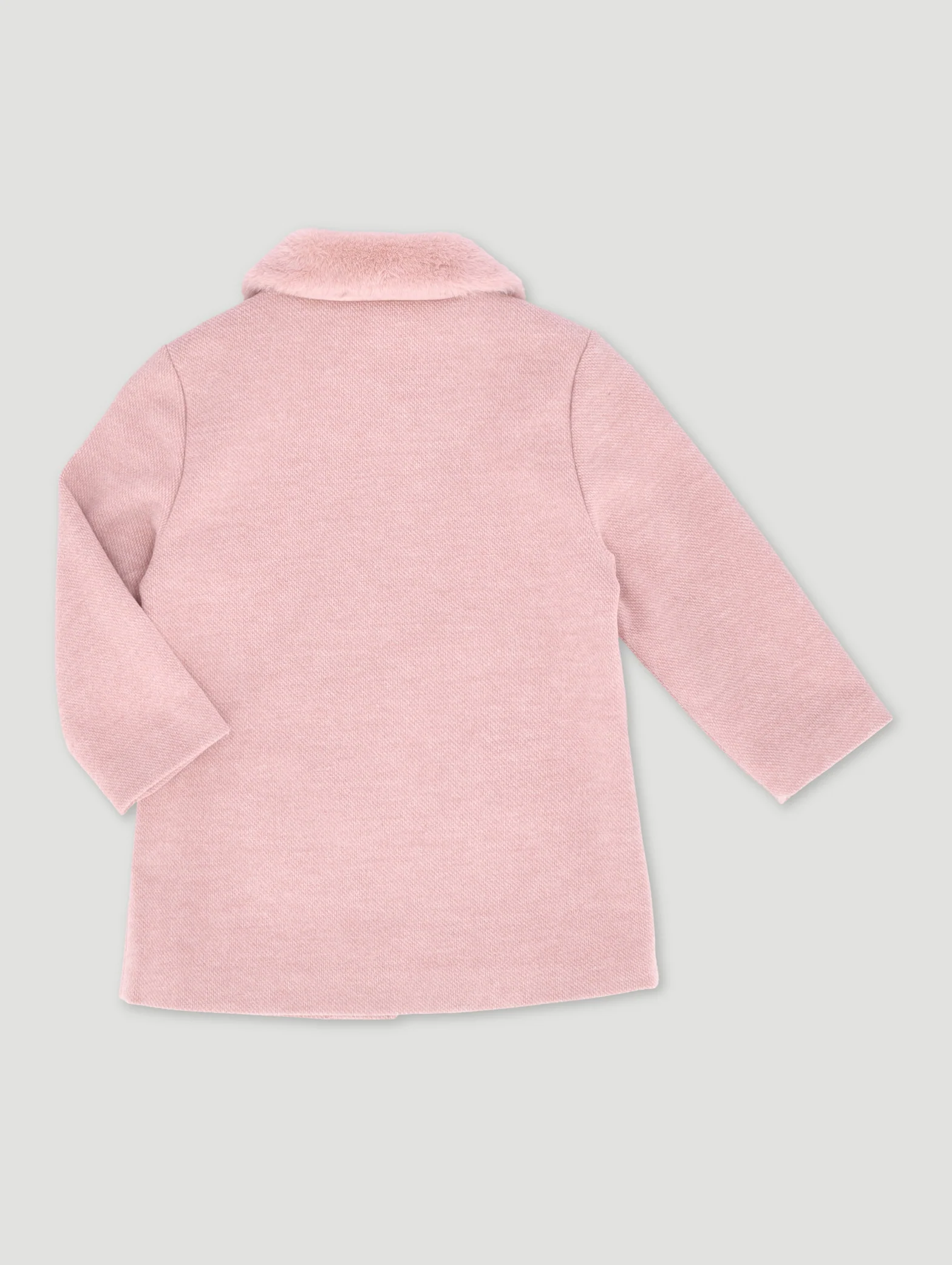 Pre-Girls Melton Coat - Pink - Image 2