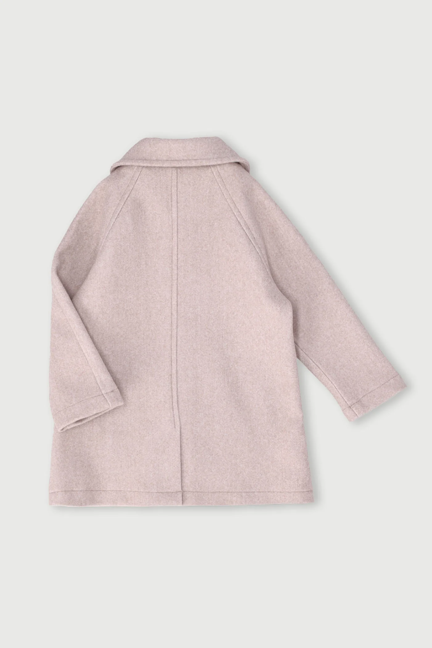 Pre-Girls Melton Coat - Stone - Image 2