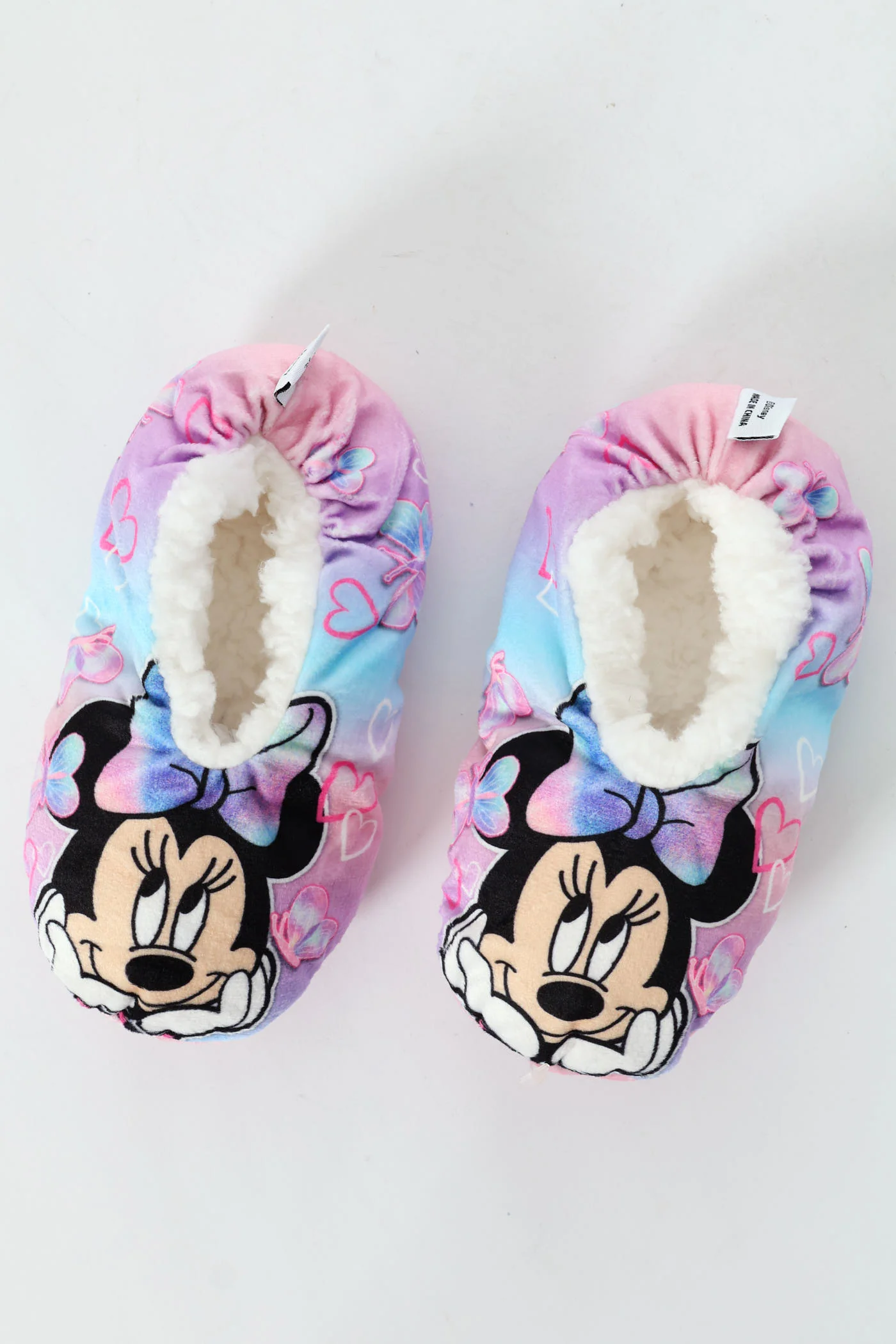 Pre-Girls Minnie Mouse Sherpa Slippers - Pink - Image 3