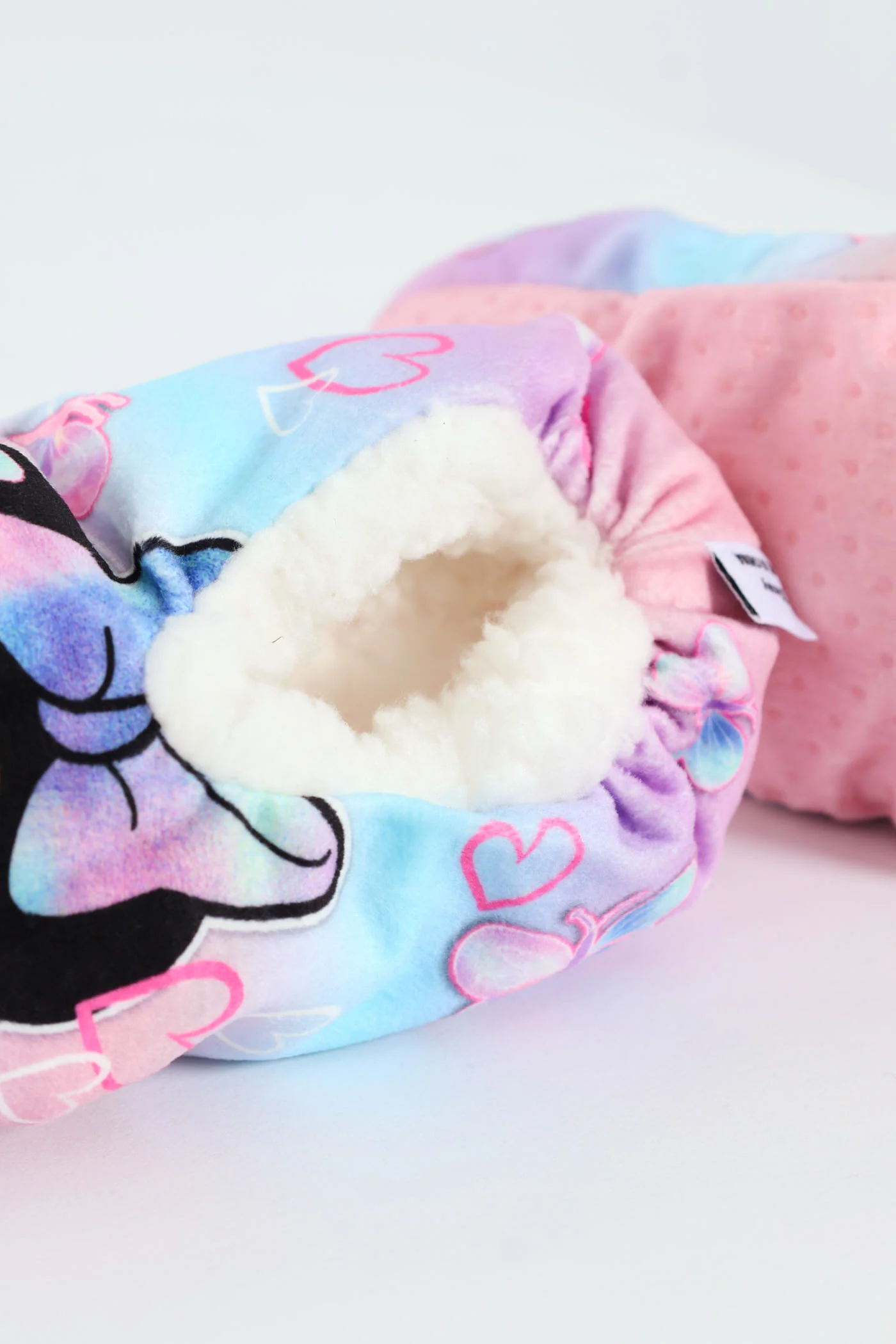 Pre-Girls Minnie Mouse Sherpa Slippers - Pink - Image 4