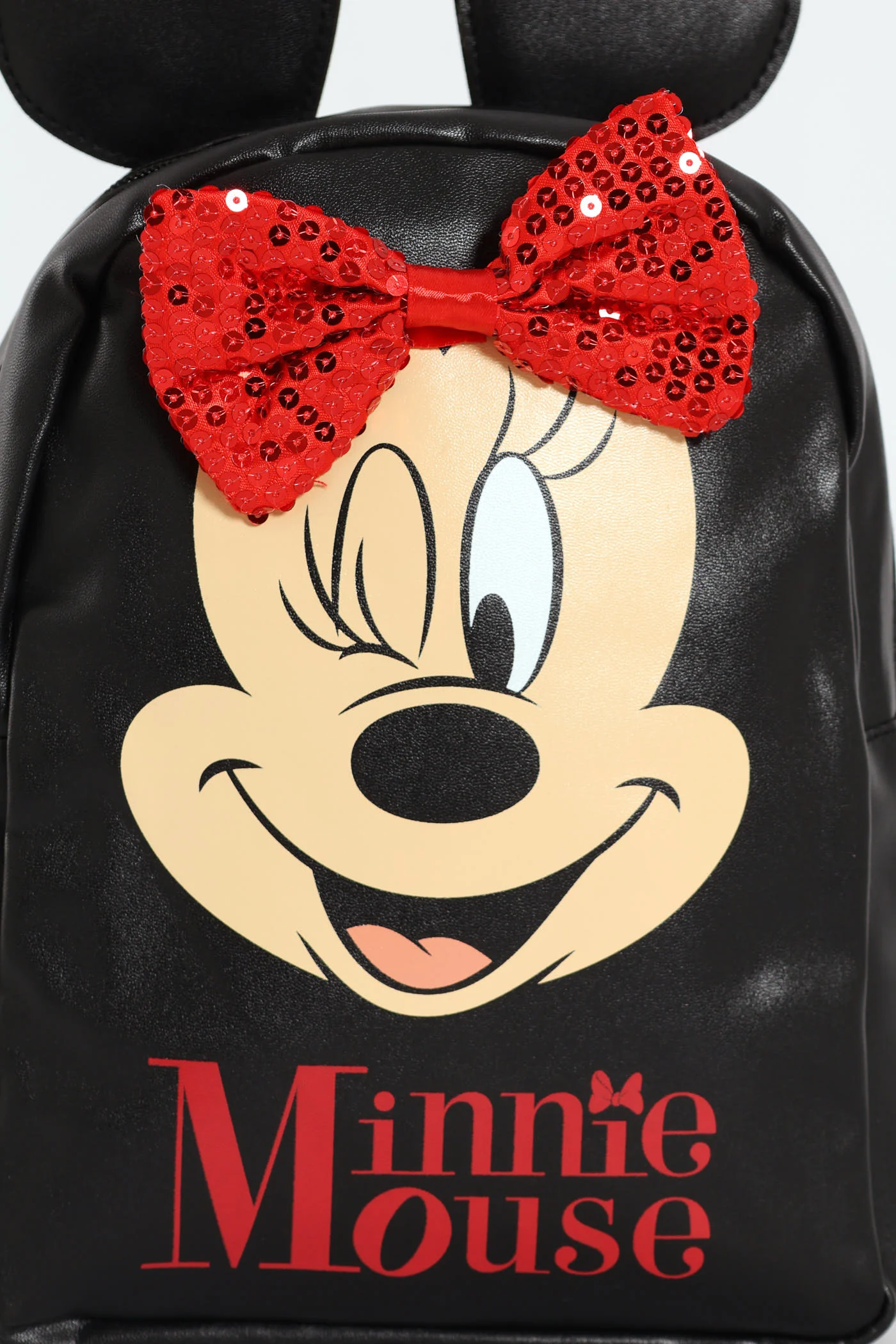 Pre-Girls Minnie Mouse Small PU Backpack - Black - Image 4