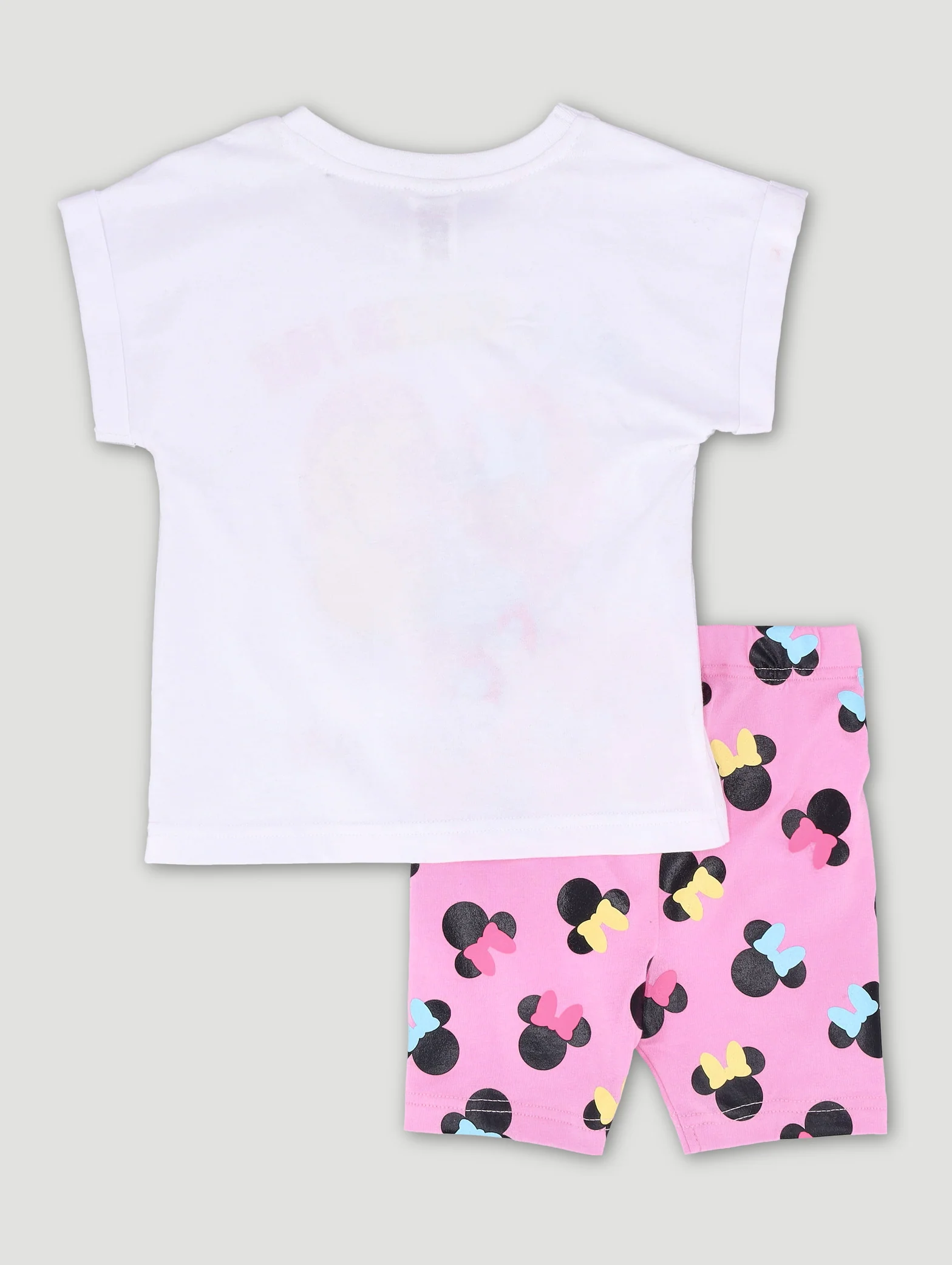 Pre-Girls Minnie Tee & Cycle Short Set - White - Image 2