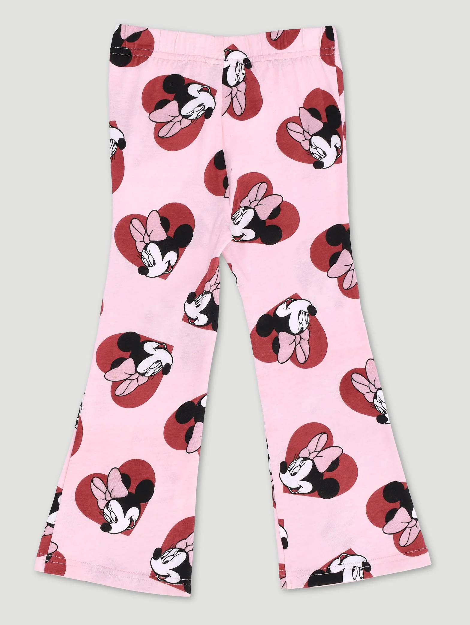 Pre-Girls Minnie Valentines Heart Print Flare Leg Pants - Pink - Image 2
