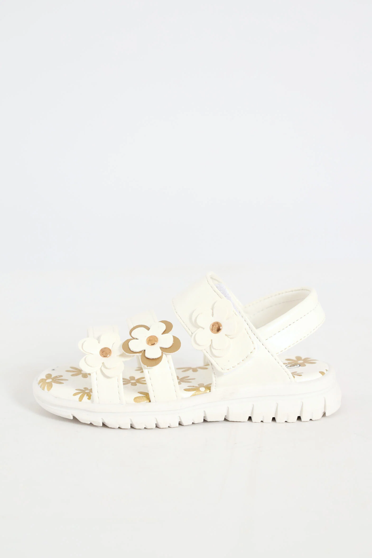 Pre-Girls Multi Strap Comfort Sandal - White - Image 2