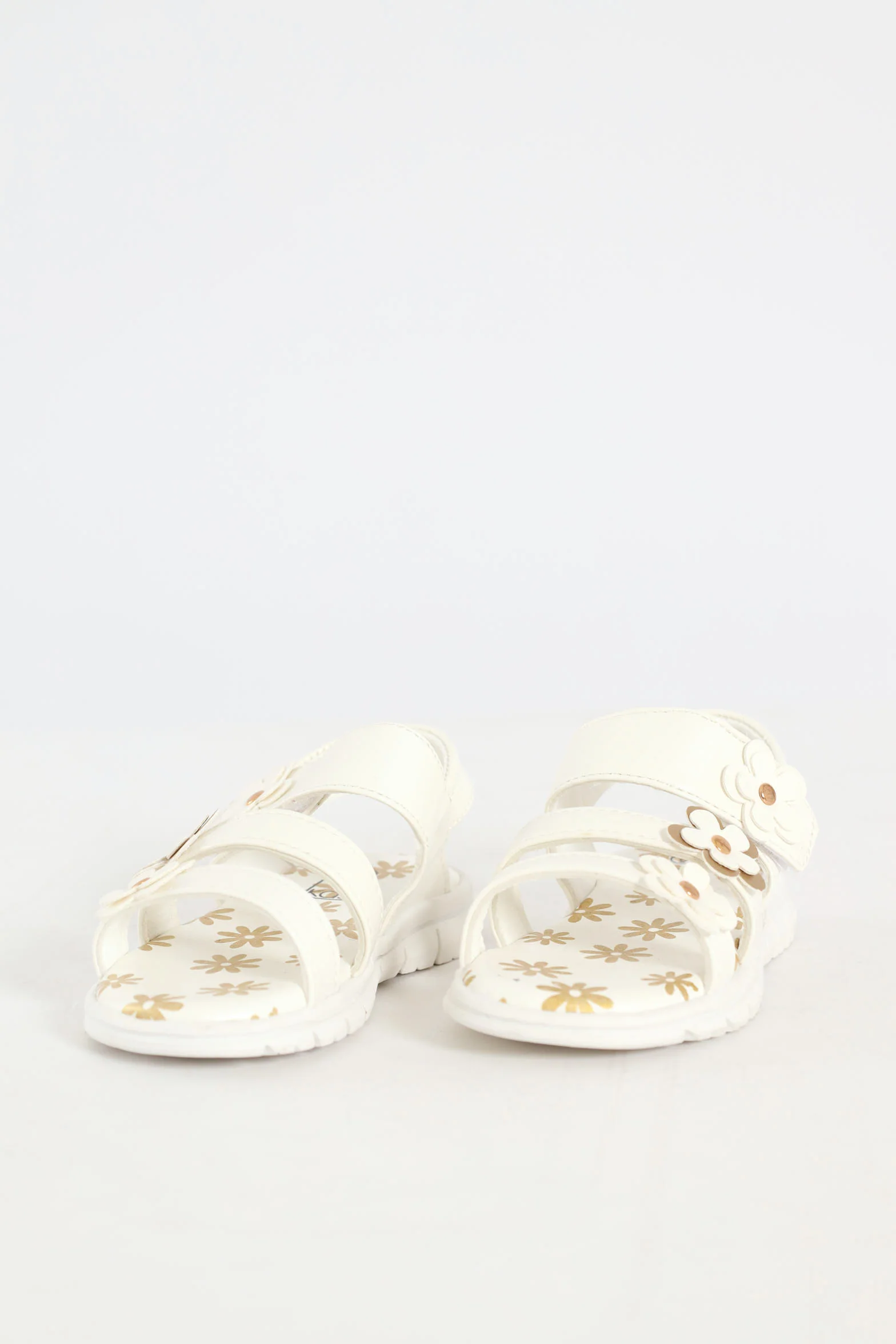 Pre-Girls Multi Strap Comfort Sandal - White - Image 3