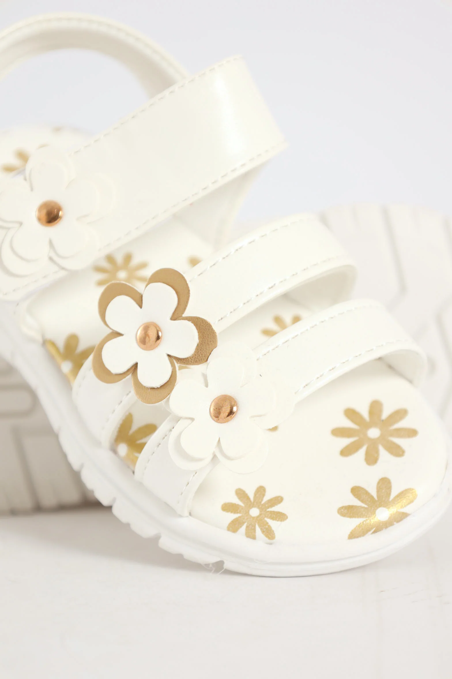 Pre-Girls Multi Strap Comfort Sandal - White - Image 6