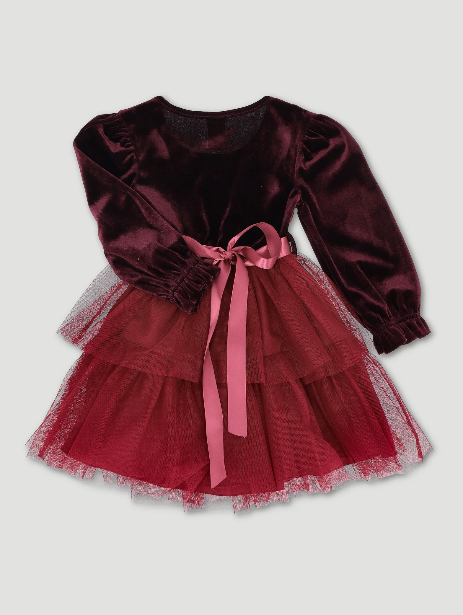 Pre-Girls Occasion Dress - Burgundy - Image 3