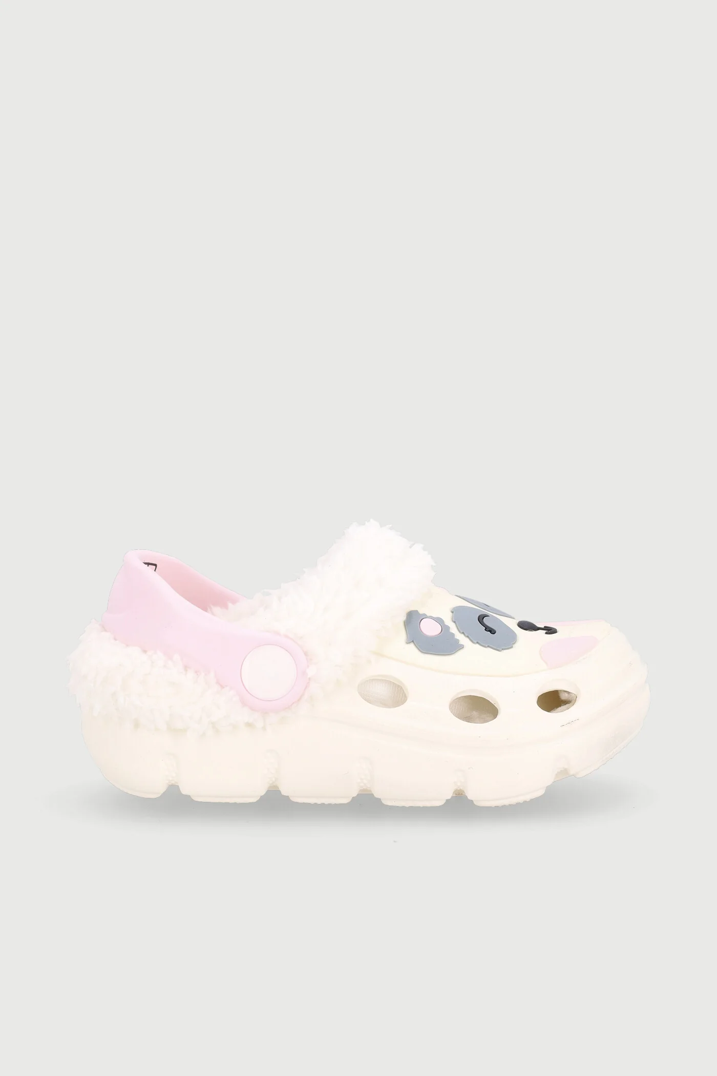 Pre-Girls Panda Rubber Vamp Slipper - Cream - Image 3
