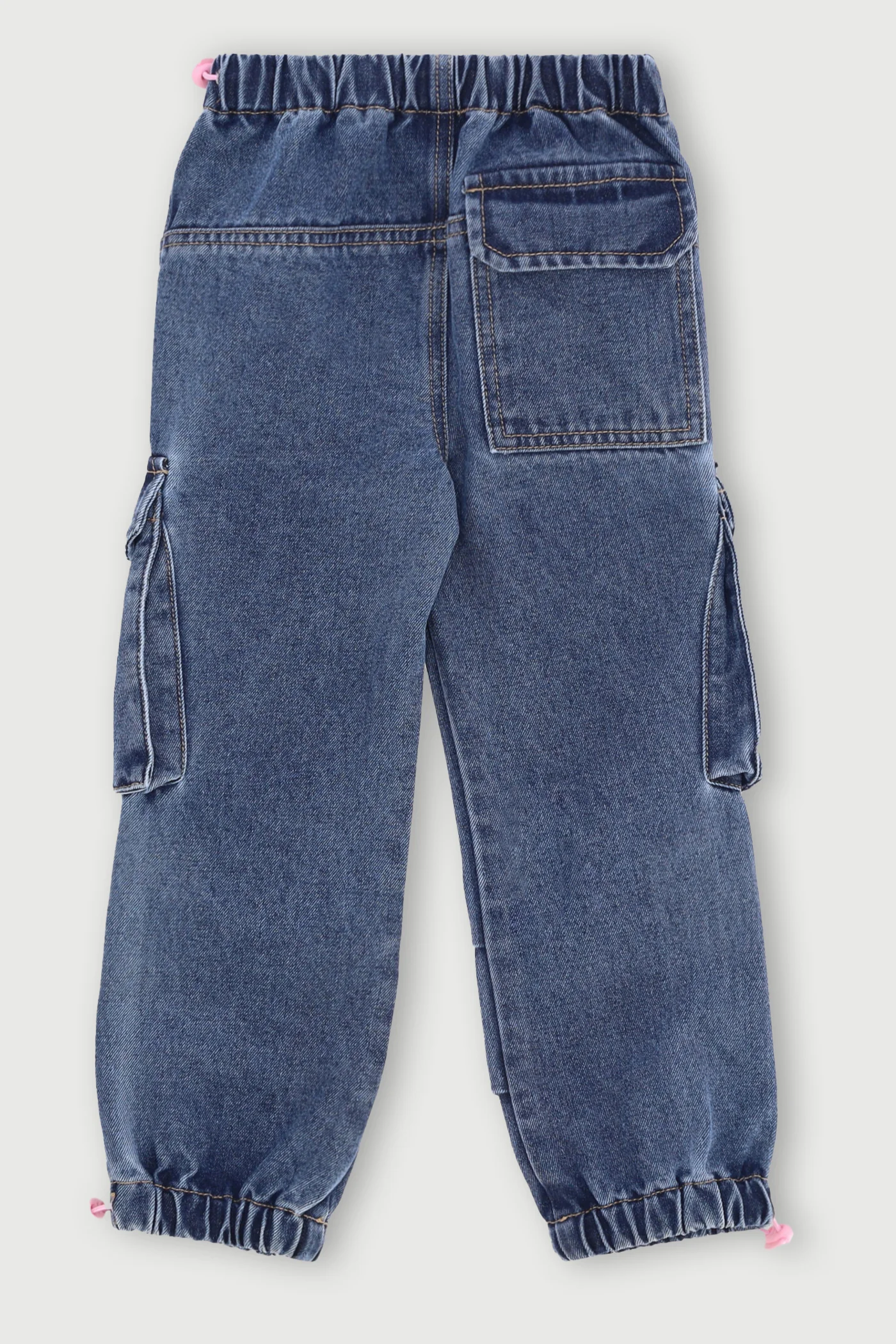 Pre-Girls Parachute Cargo Denim - Dark Wash - Image 2