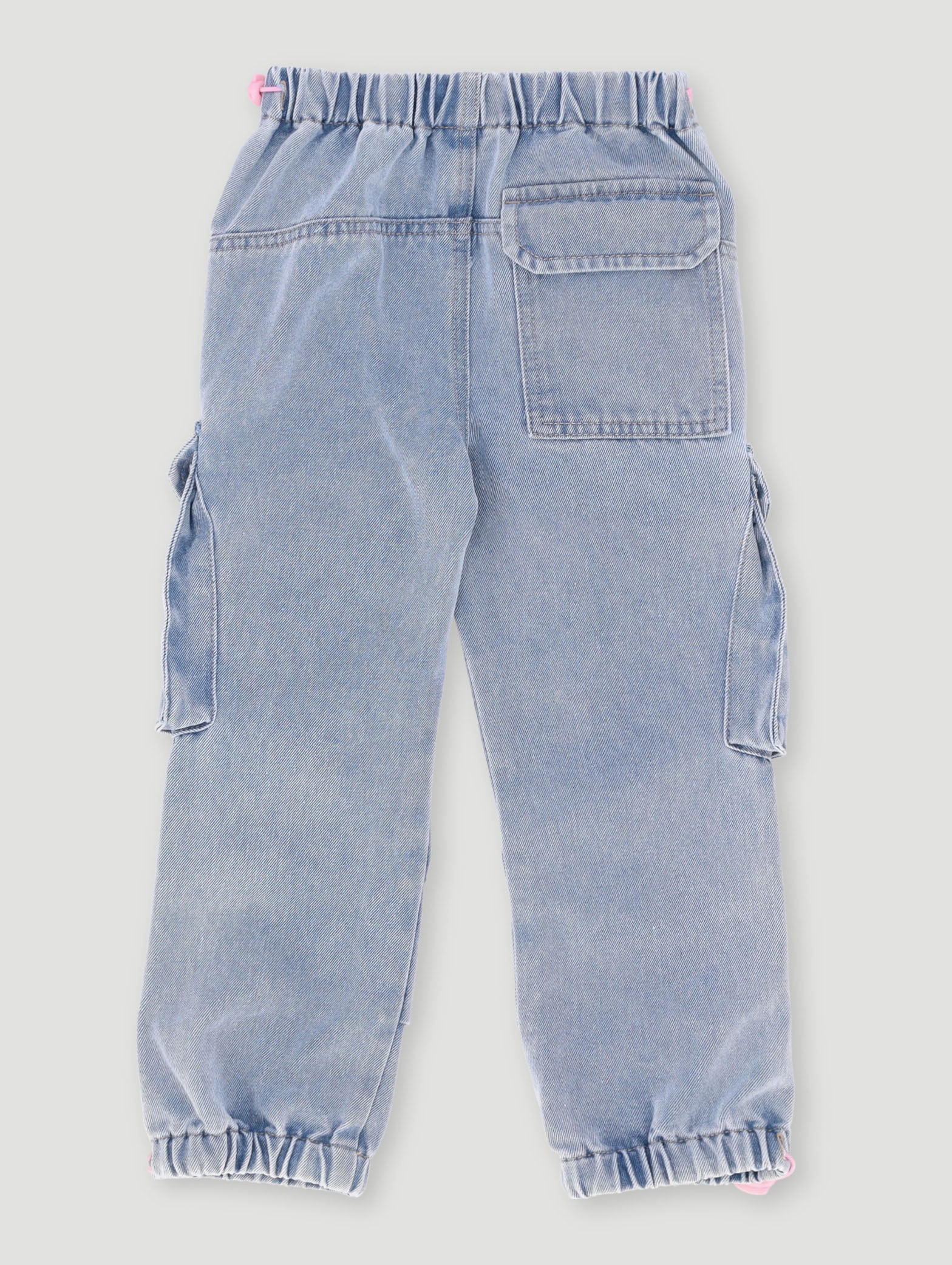 Pre-Girls Parachute Cargo Denim - Mid Blue - Image 2