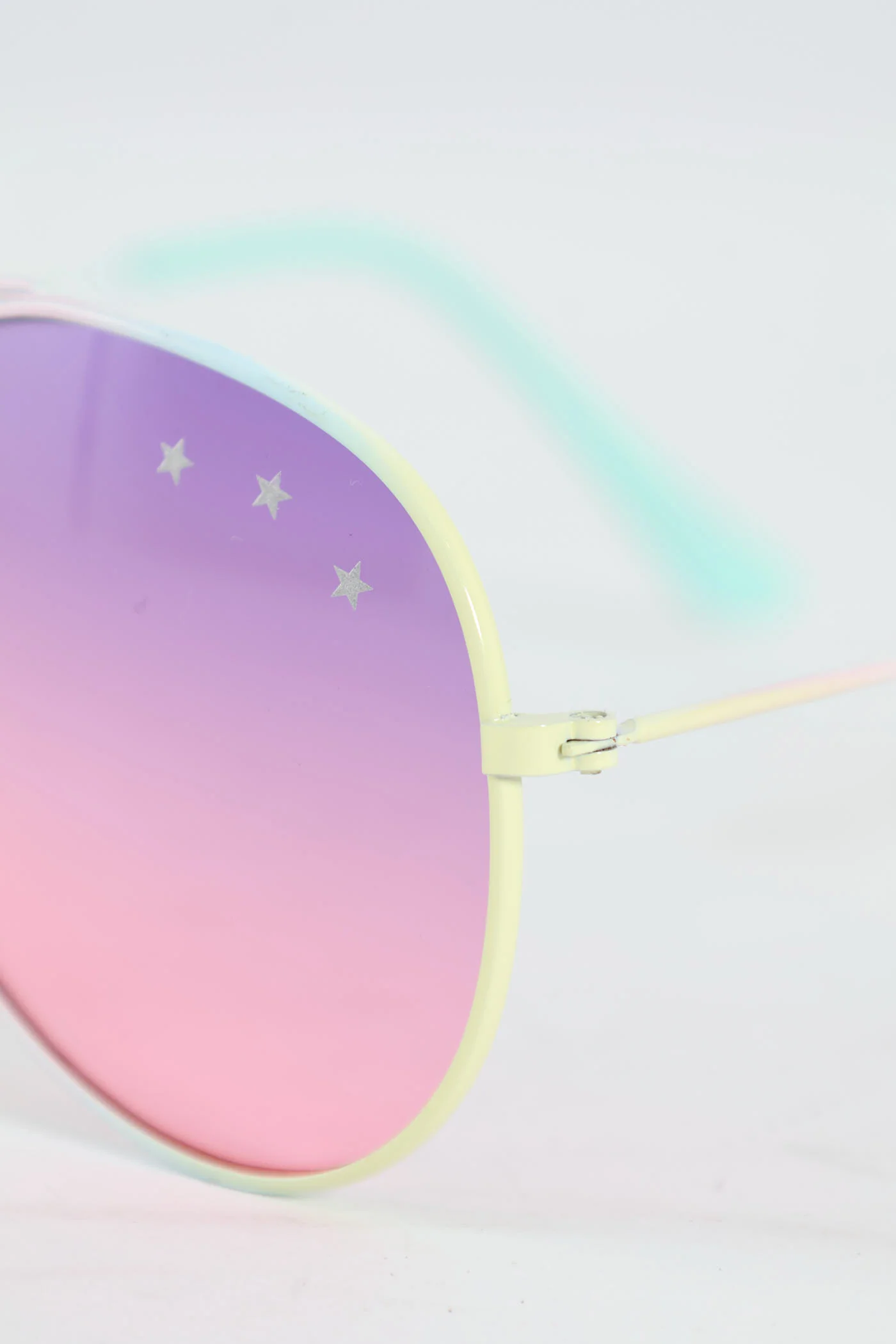 Pre-Girls Pastel Metal Aviator Sunglasses - Multi - Image 2