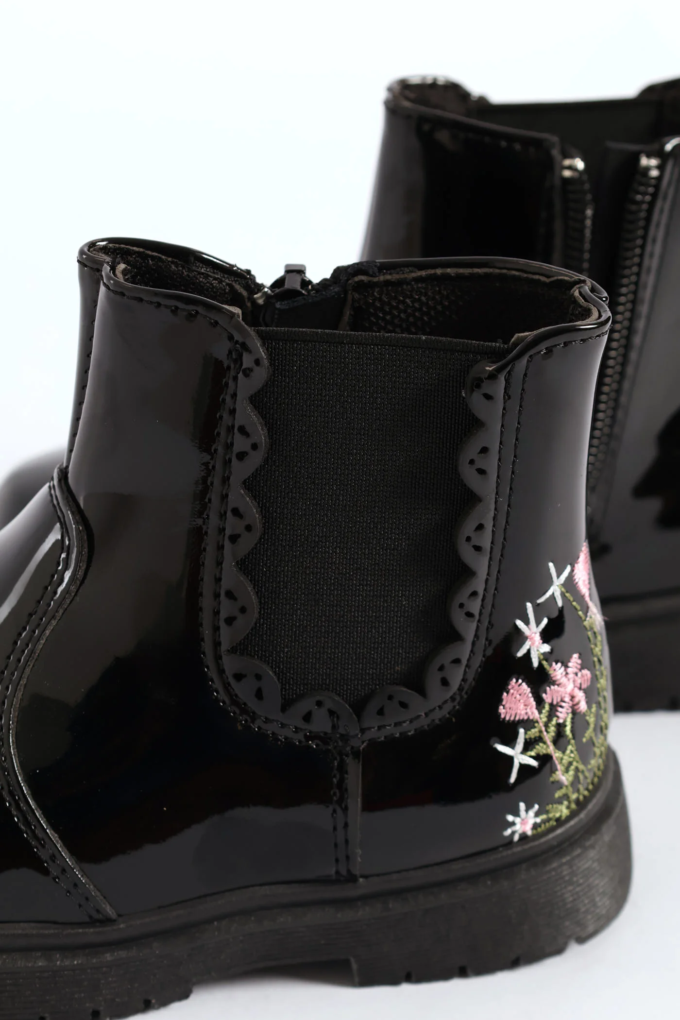 Pre-Girls Patent Chelsea Boot - Black - Image 2