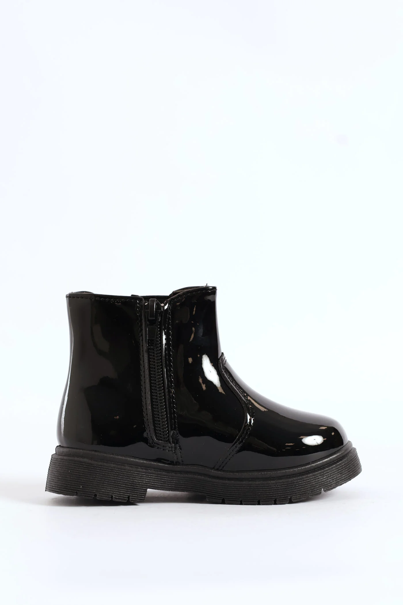 Pre-Girls Patent Chelsea Boot - Black - Image 3