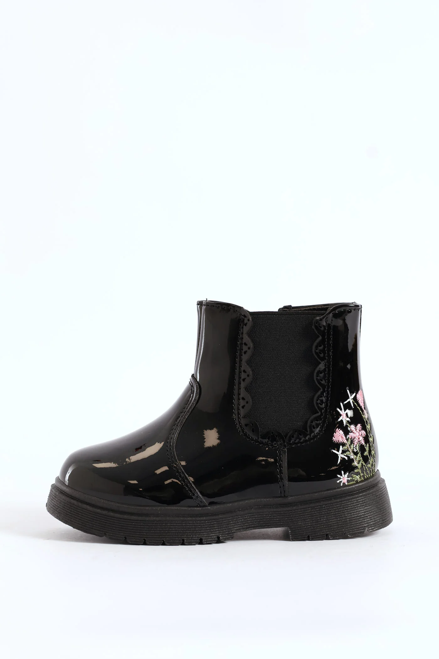 Pre-Girls Patent Chelsea Boot - Black - Image 4