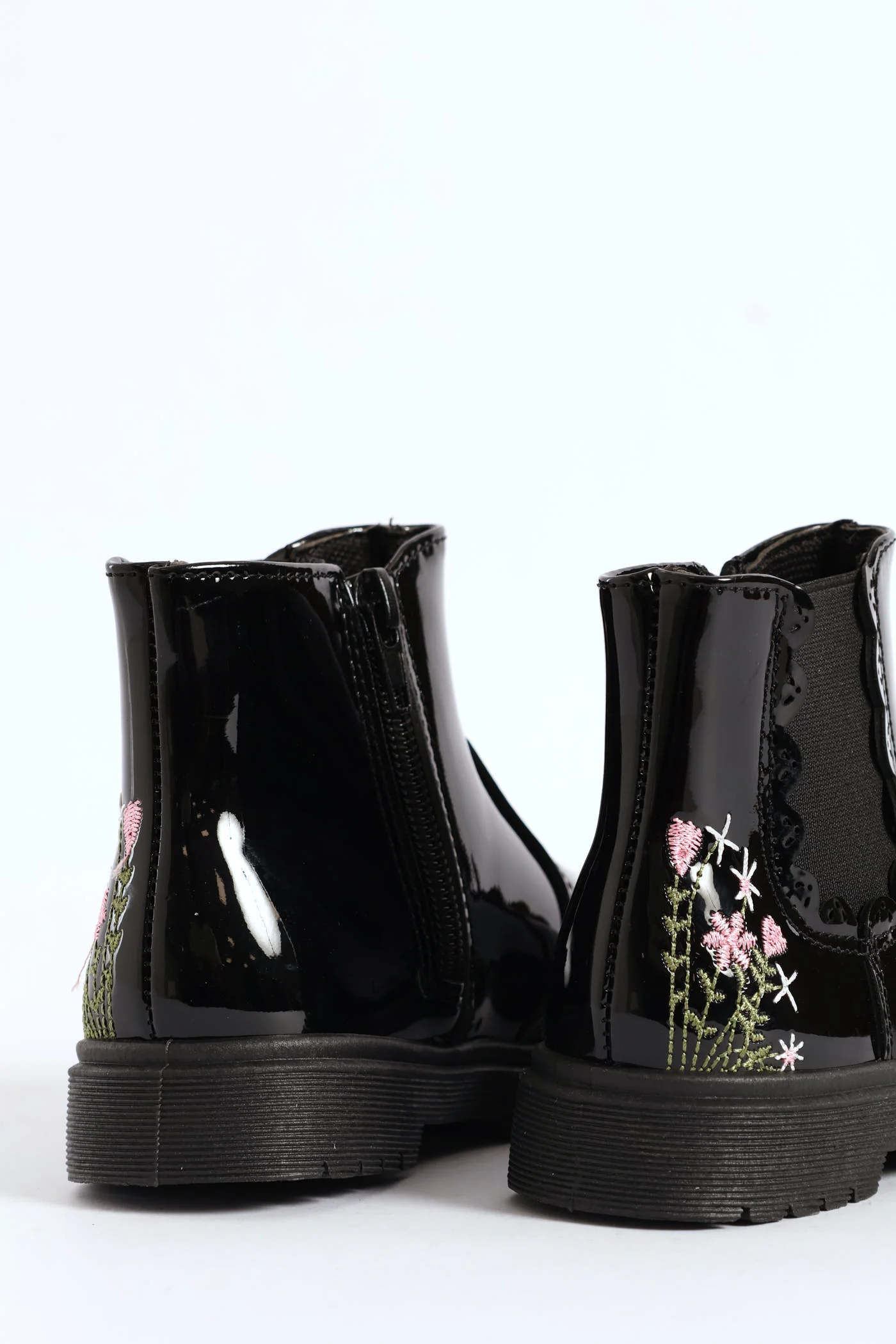 Pre-Girls Patent Chelsea Boot - Black - Image 5