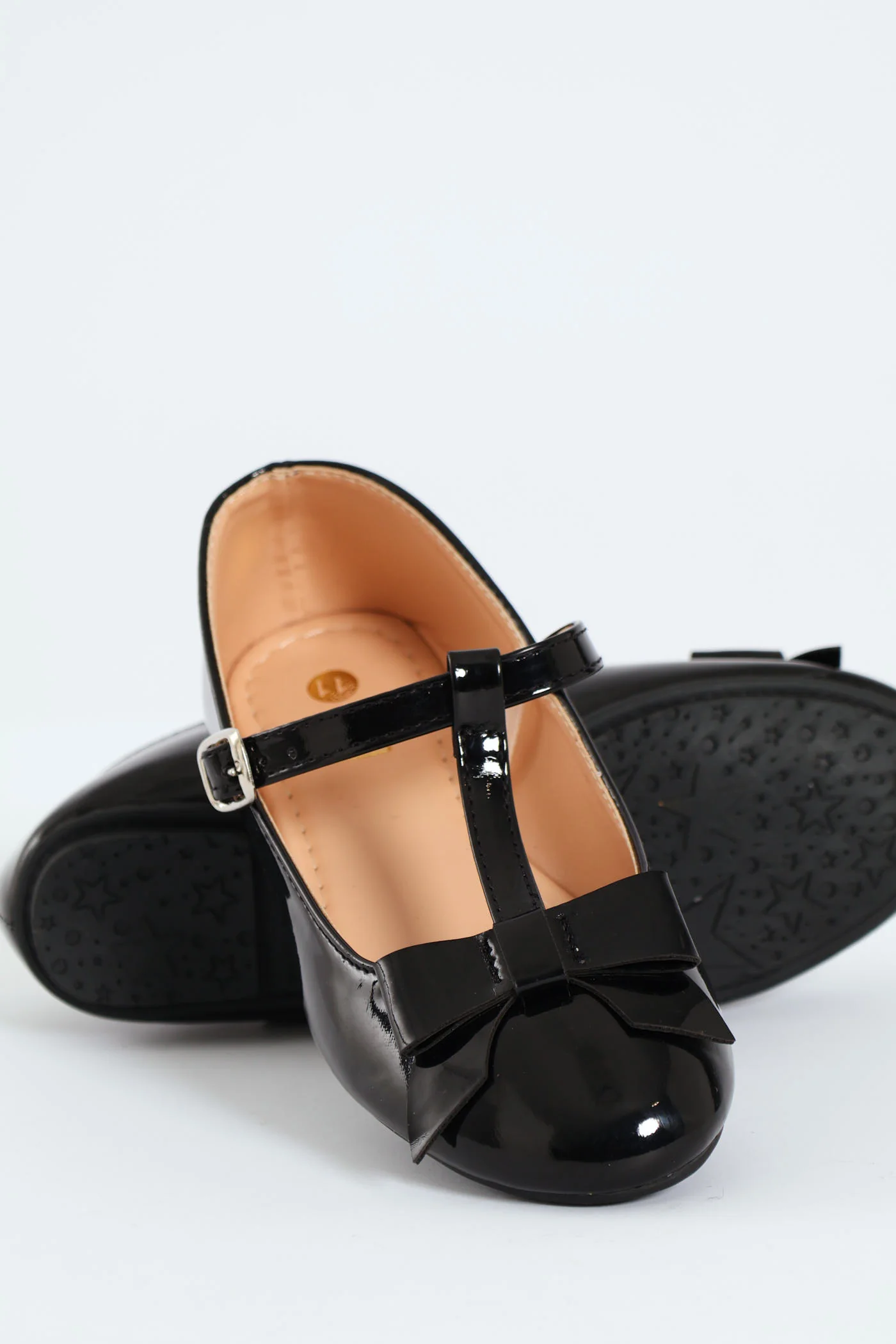 Pre-Girls Patent T-Bar Pump - Black - Image 2