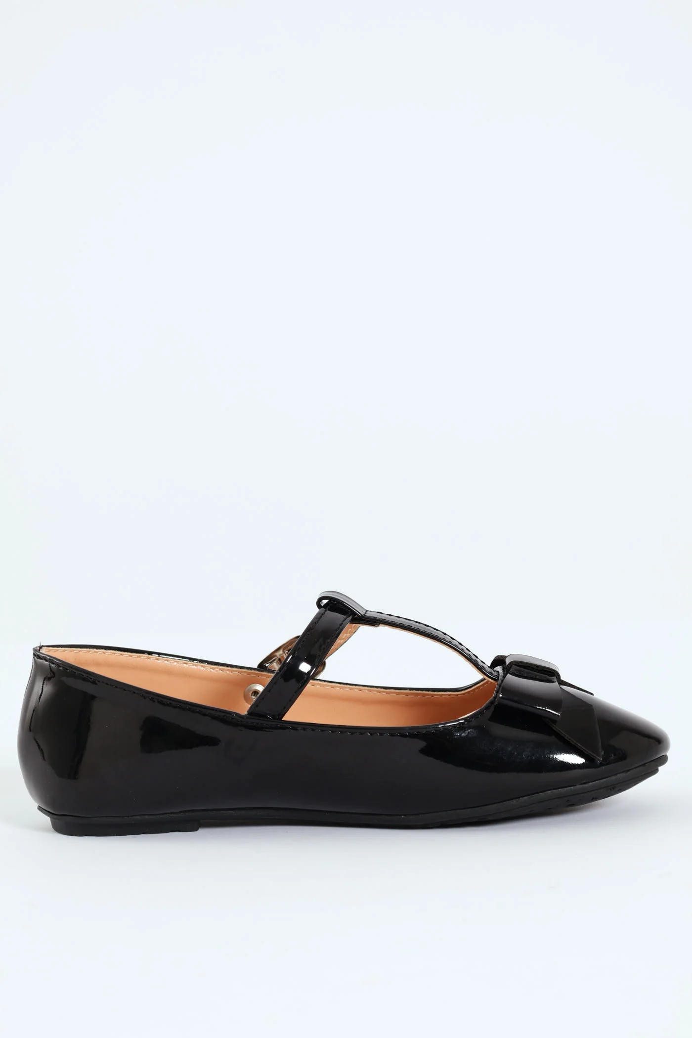 Pre-Girls Patent T-Bar Pump - Black - Image 3