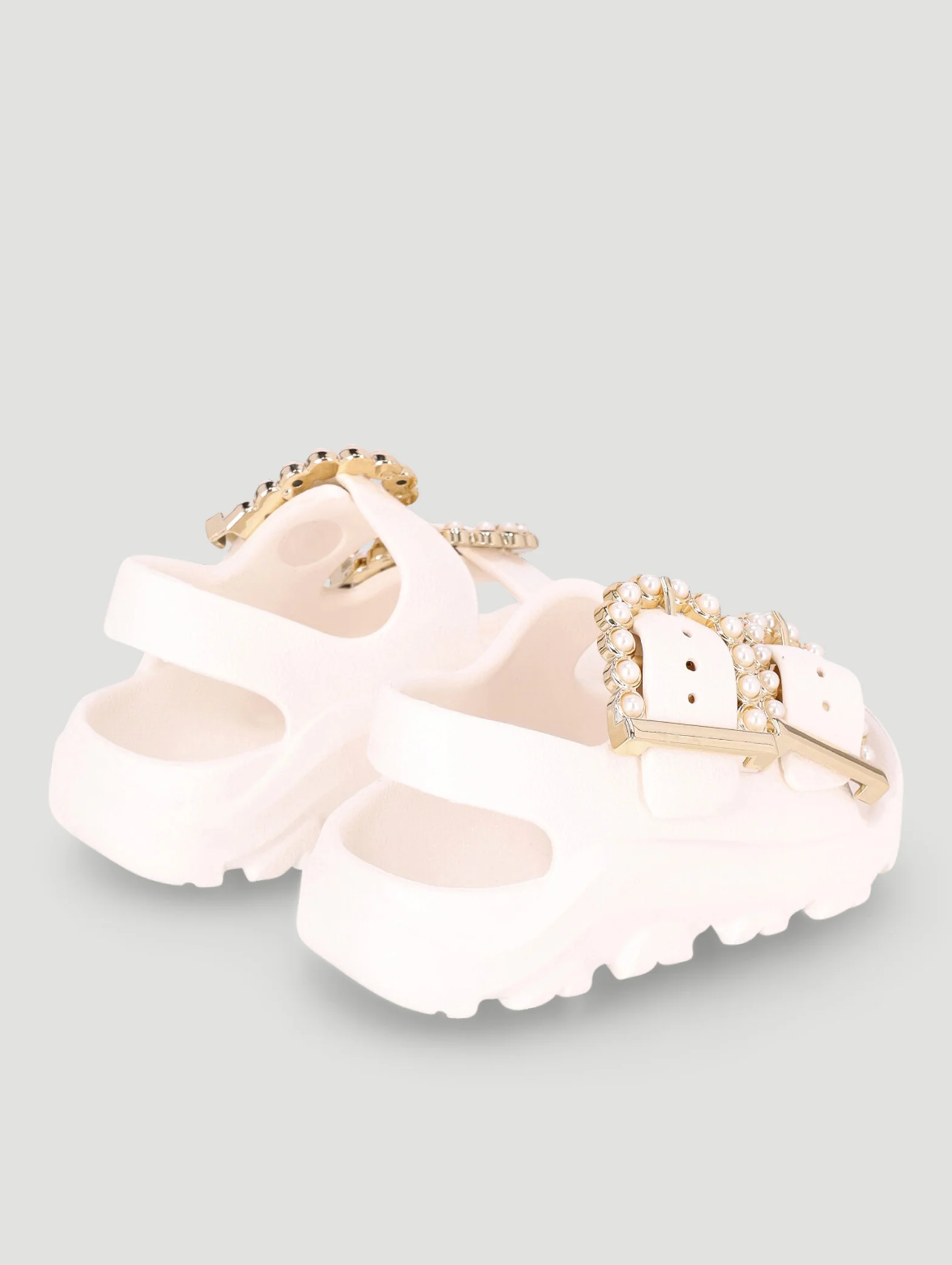 Pre-Girls Pearl Moulded Health Sandal - Ecru - Image 3