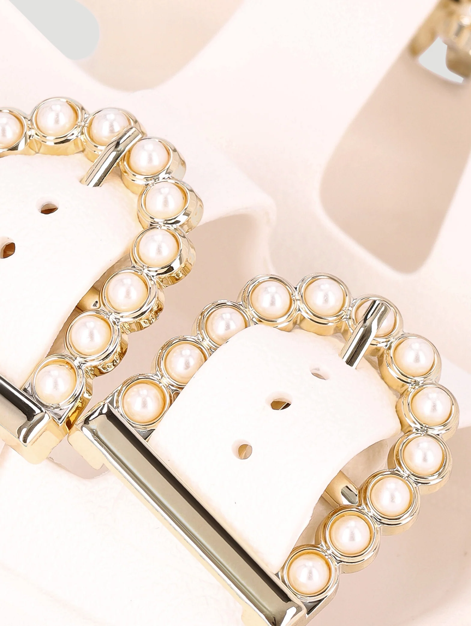 Pre-Girls Pearl Moulded Health Sandal - Ecru - Image 5