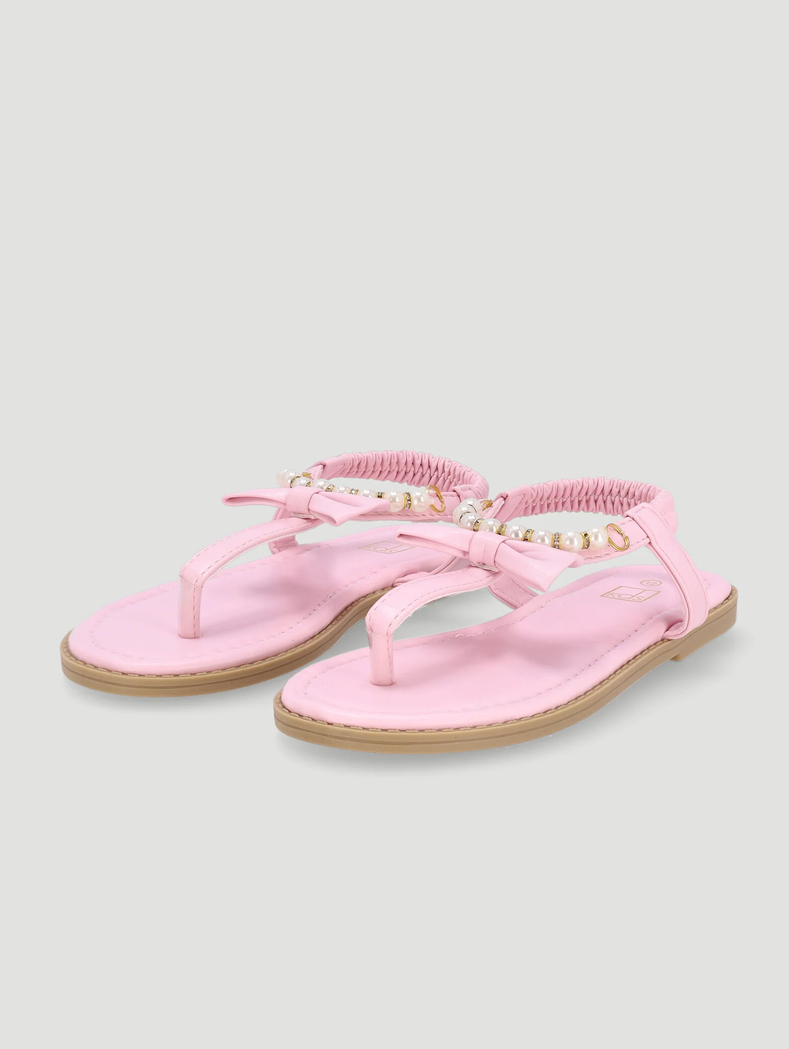Pre-Girls Pearl Thong Sandal - Pink - Image 3