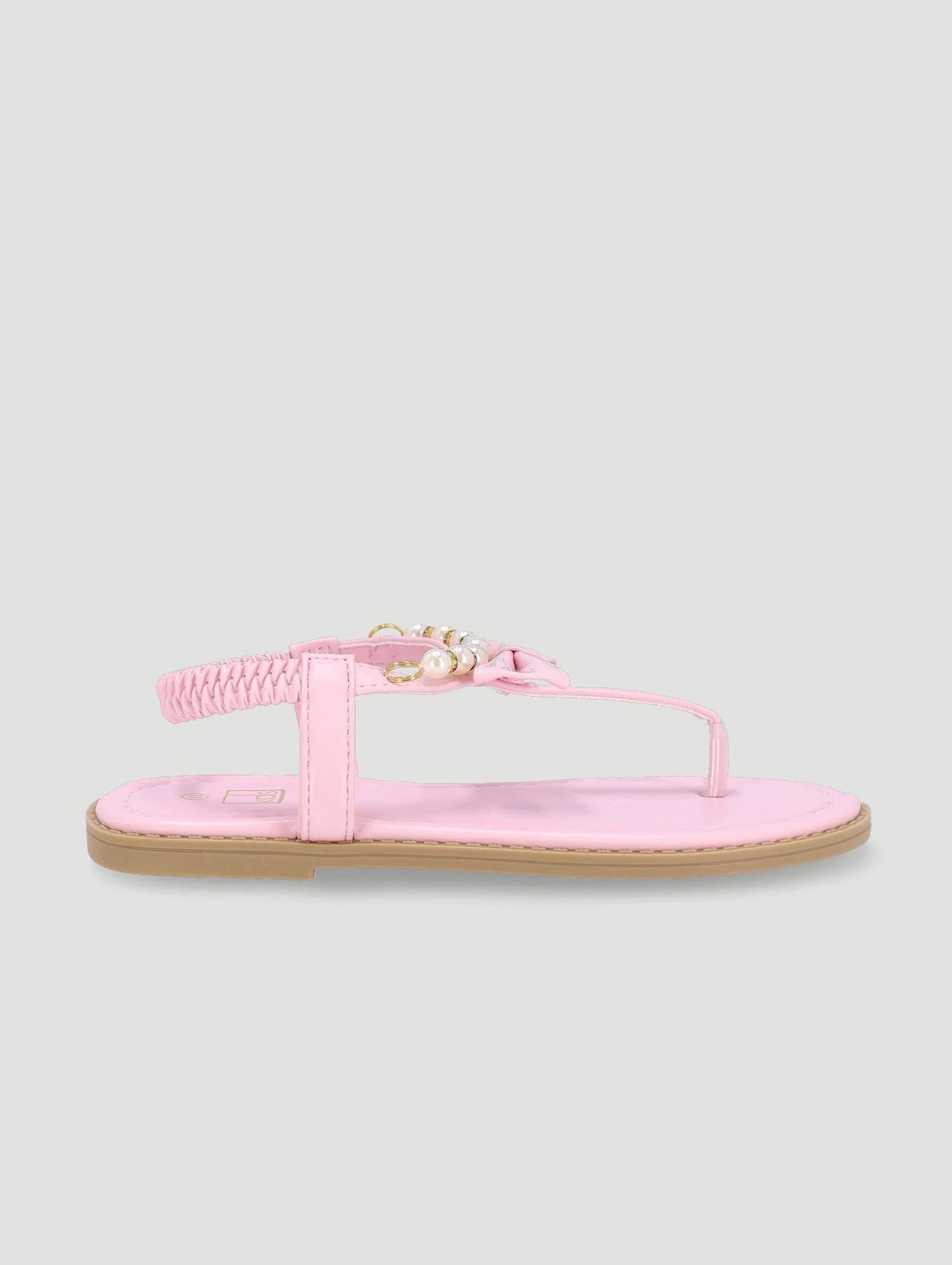 Pre-Girls Pearl Thong Sandal - Pink - Image 4