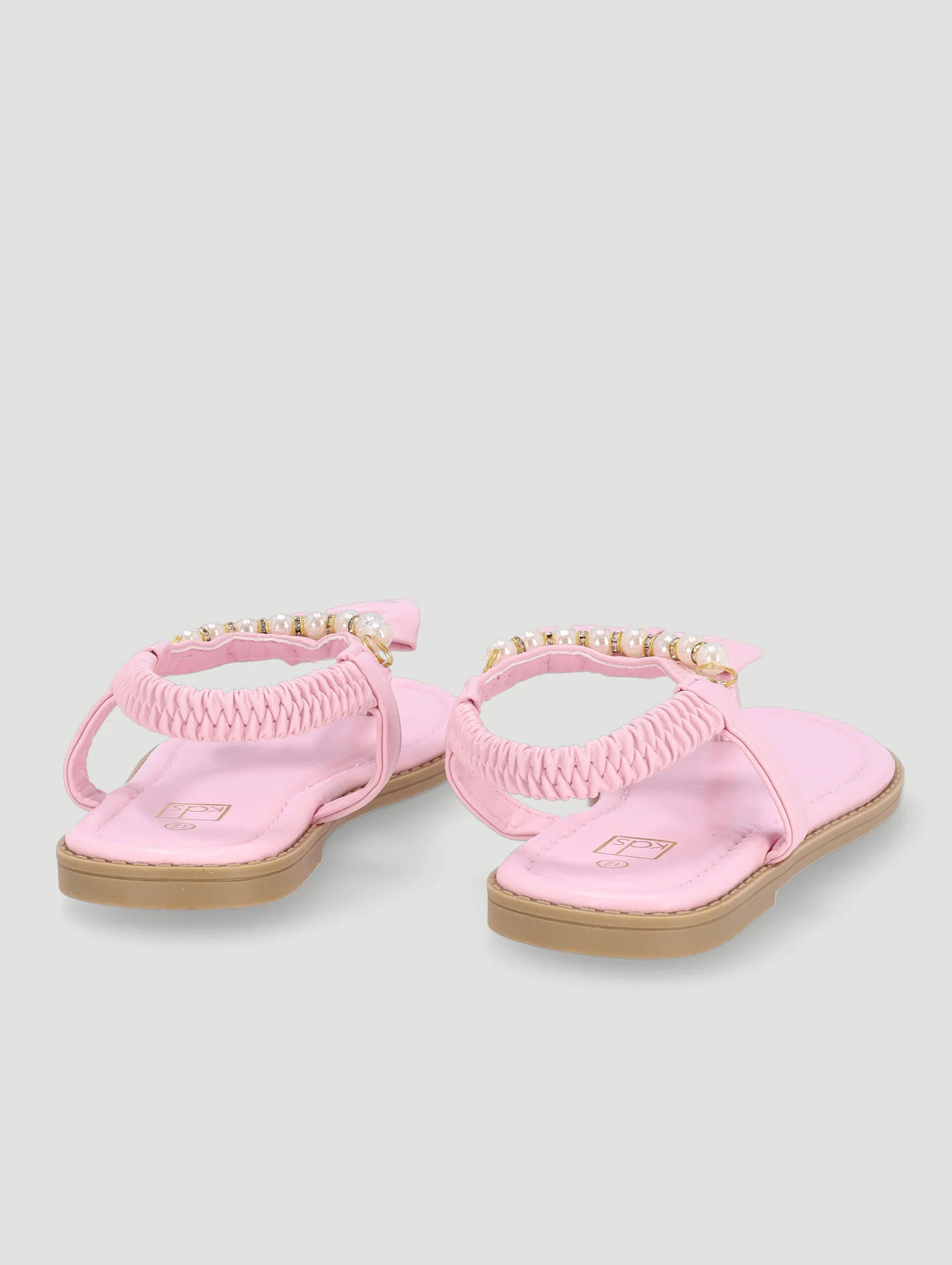 Pre-Girls Pearl Thong Sandal - Pink - Image 5