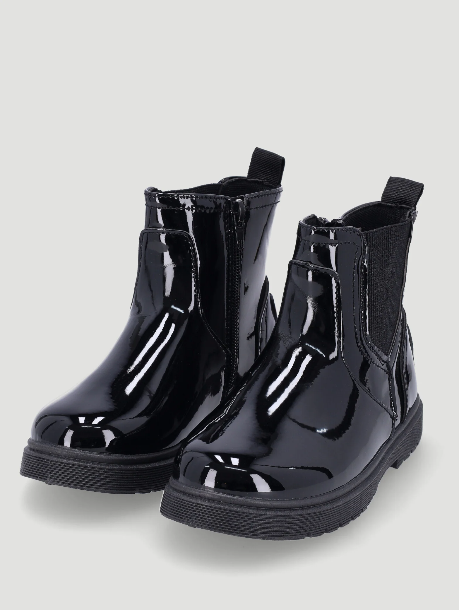 Pre-Girls Pink Bow Chelsea Boot - Black - Image 3