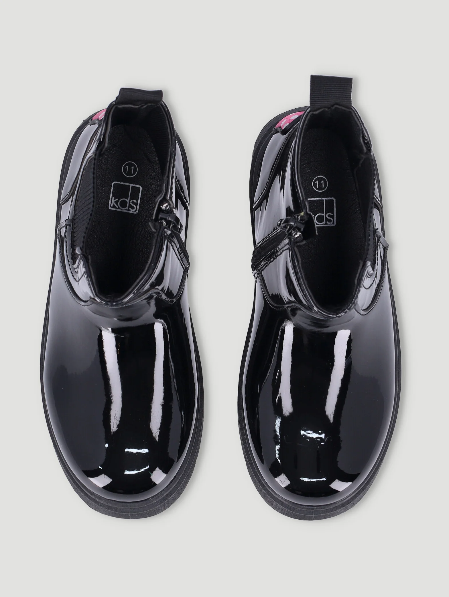 Pre-Girls Pink Bow Chelsea Boot - Black - Image 5