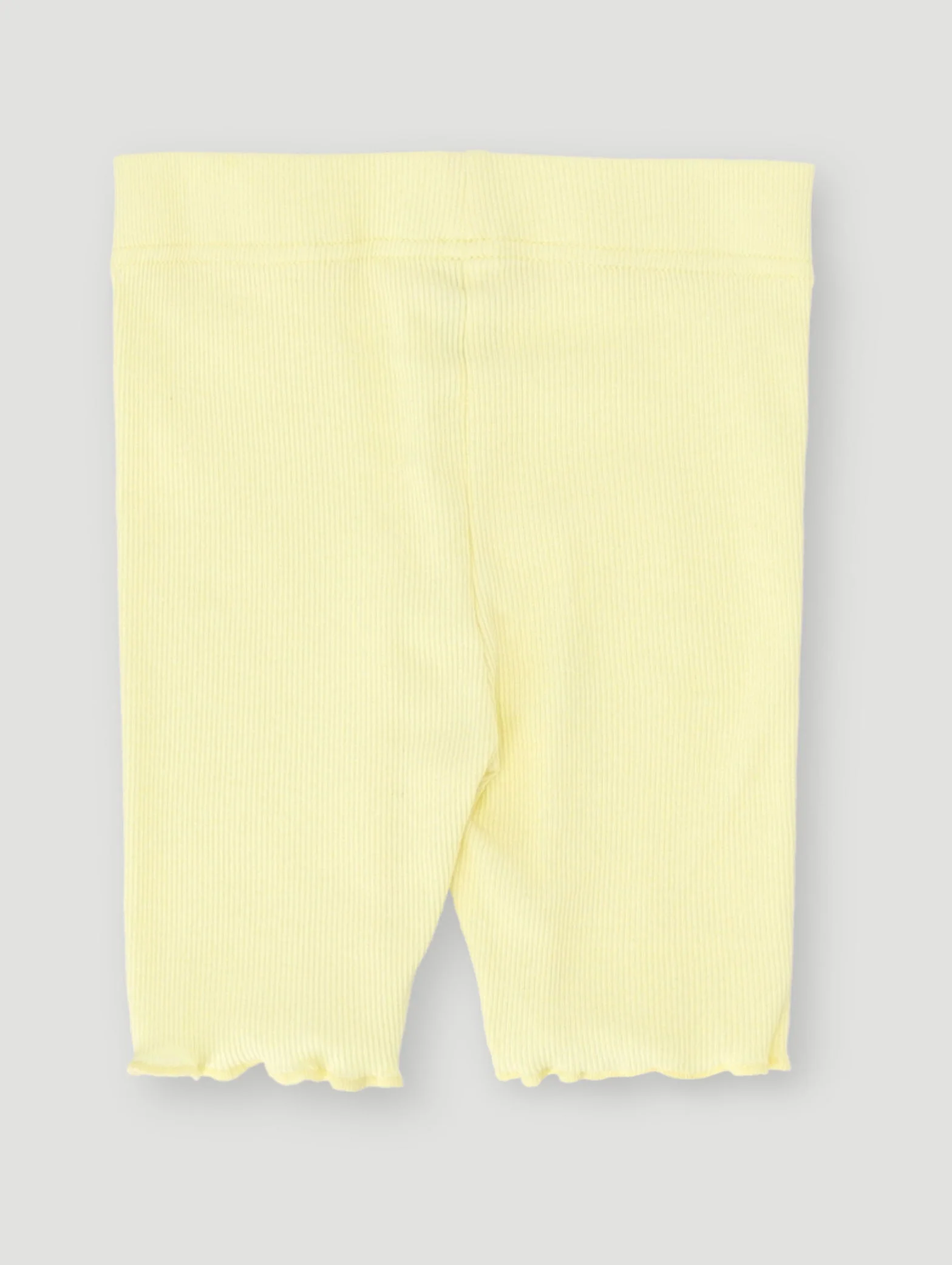 Pre-Girls Plain Cycle Rib Short - Lemon - Image 2