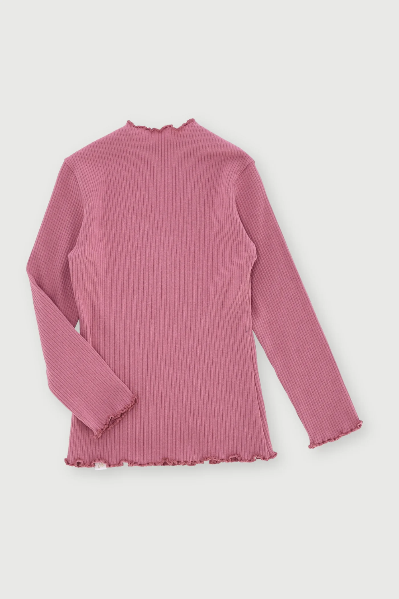Pre-Girls Plain Rib Turtleneck - Mauve - Image 2