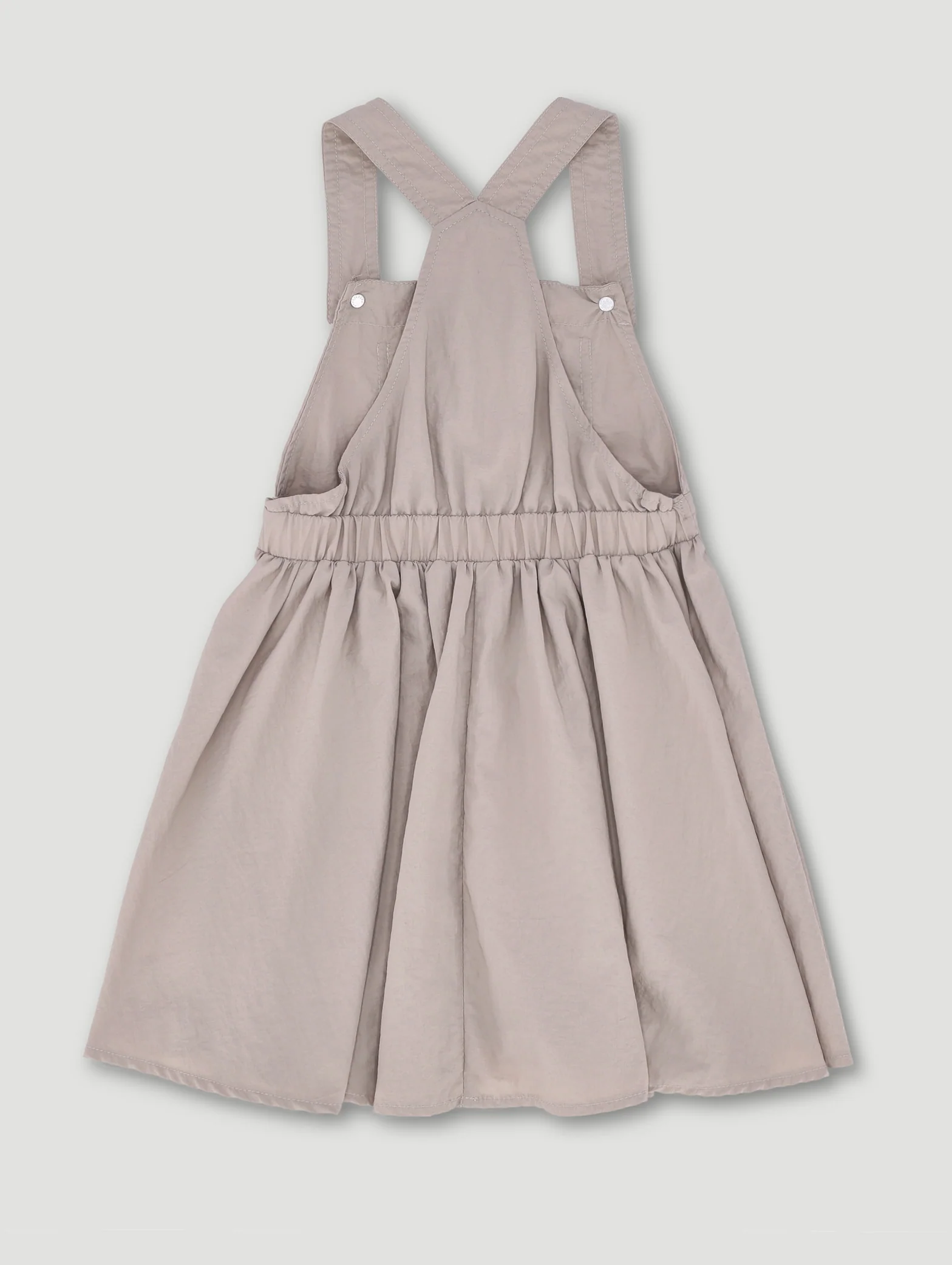 Pre-Girls Pleated Pinnafore Dress - Stone - Image 2