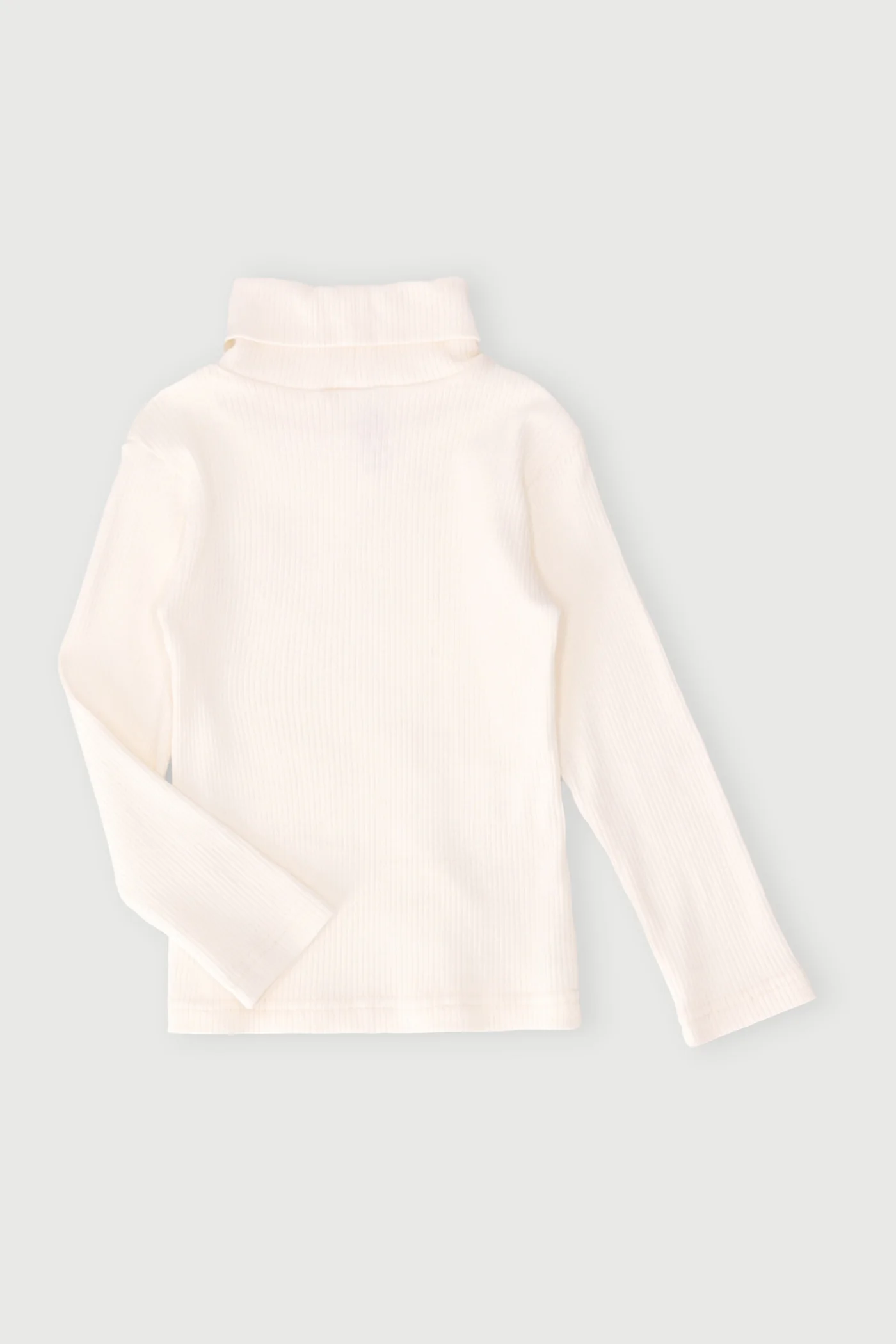 Pre-Girls Poloneck Rib  - Off White - Image 2