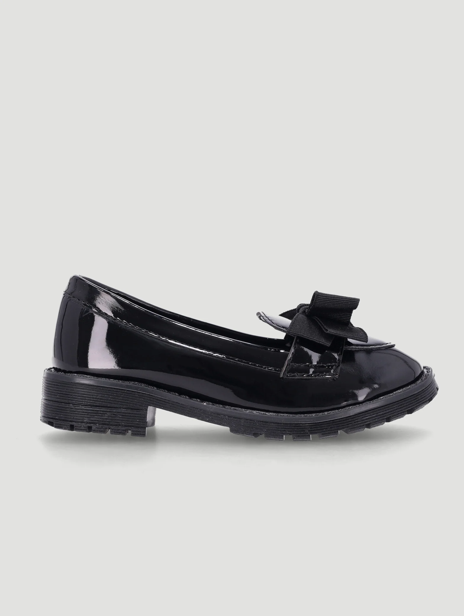 Pre-Girls Pre-Girls Bow Penny Moccasin Shoe - Black - Image 3