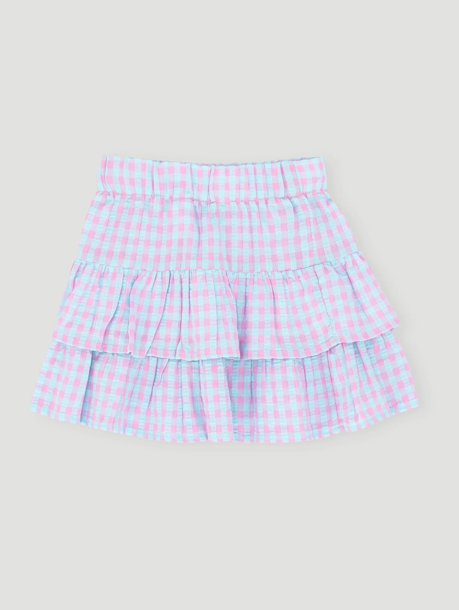 Pre- Girls Ra Ra Seersucker Skirt - Blue - Image 2