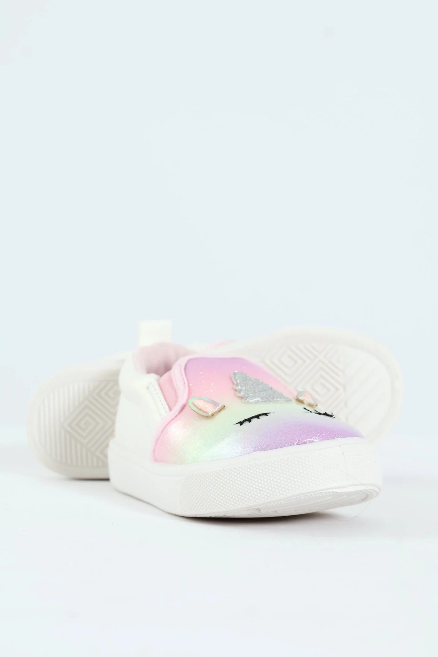 Pre-Girls Rainbow Glitter Slip On Sneaker - Image 2