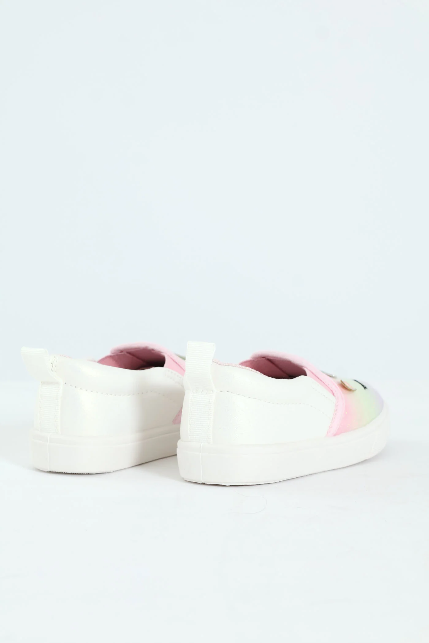 Pre-Girls Rainbow Glitter Slip On Sneaker - Image 3