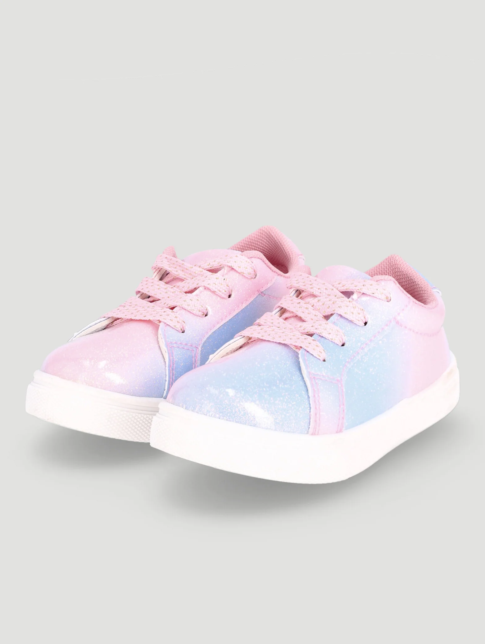 Pre-Girls Rainbow Glitter Sneaker - Pink - Image 3