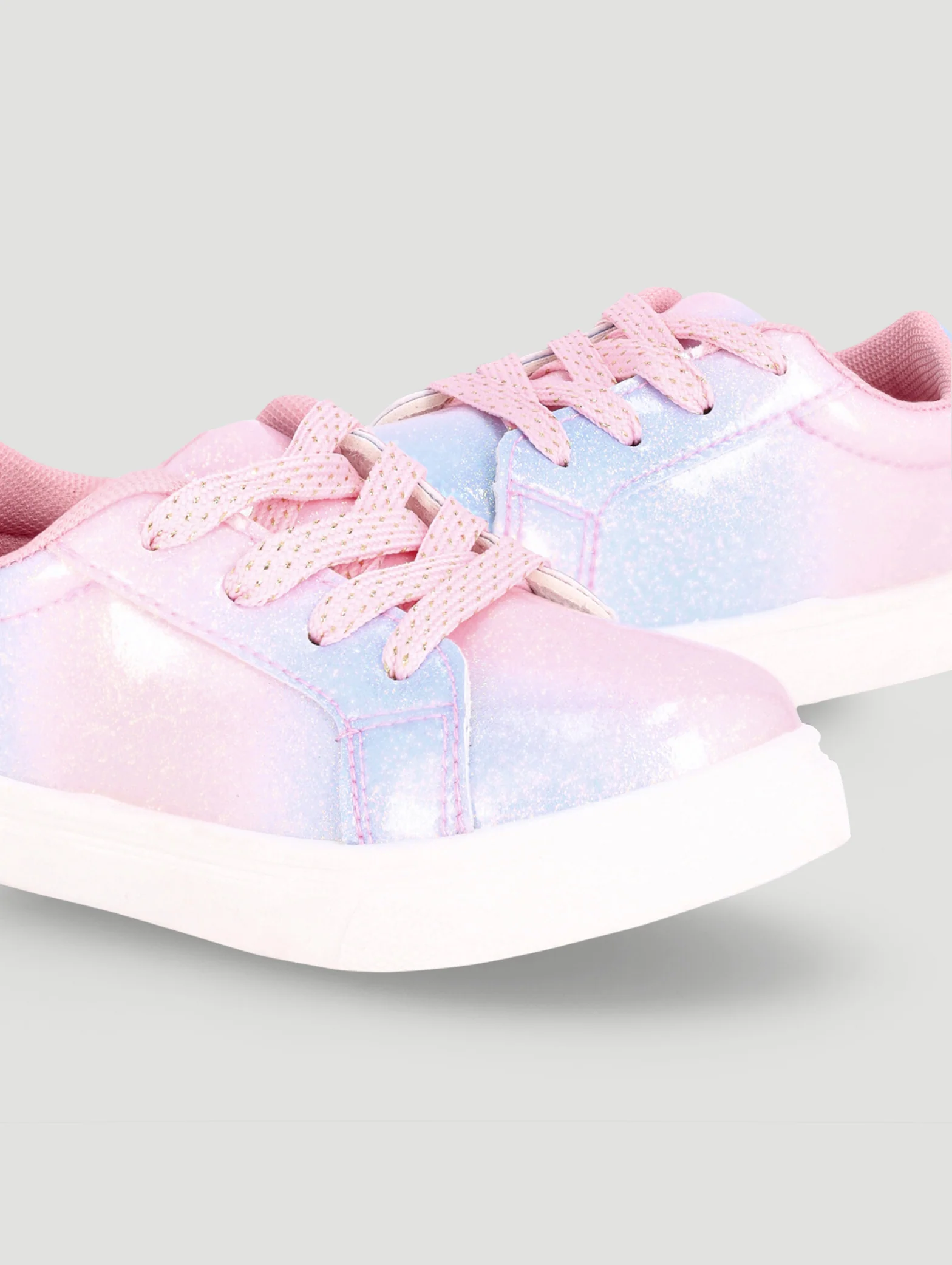Pre-Girls Rainbow Glitter Sneaker - Pink - Image 5