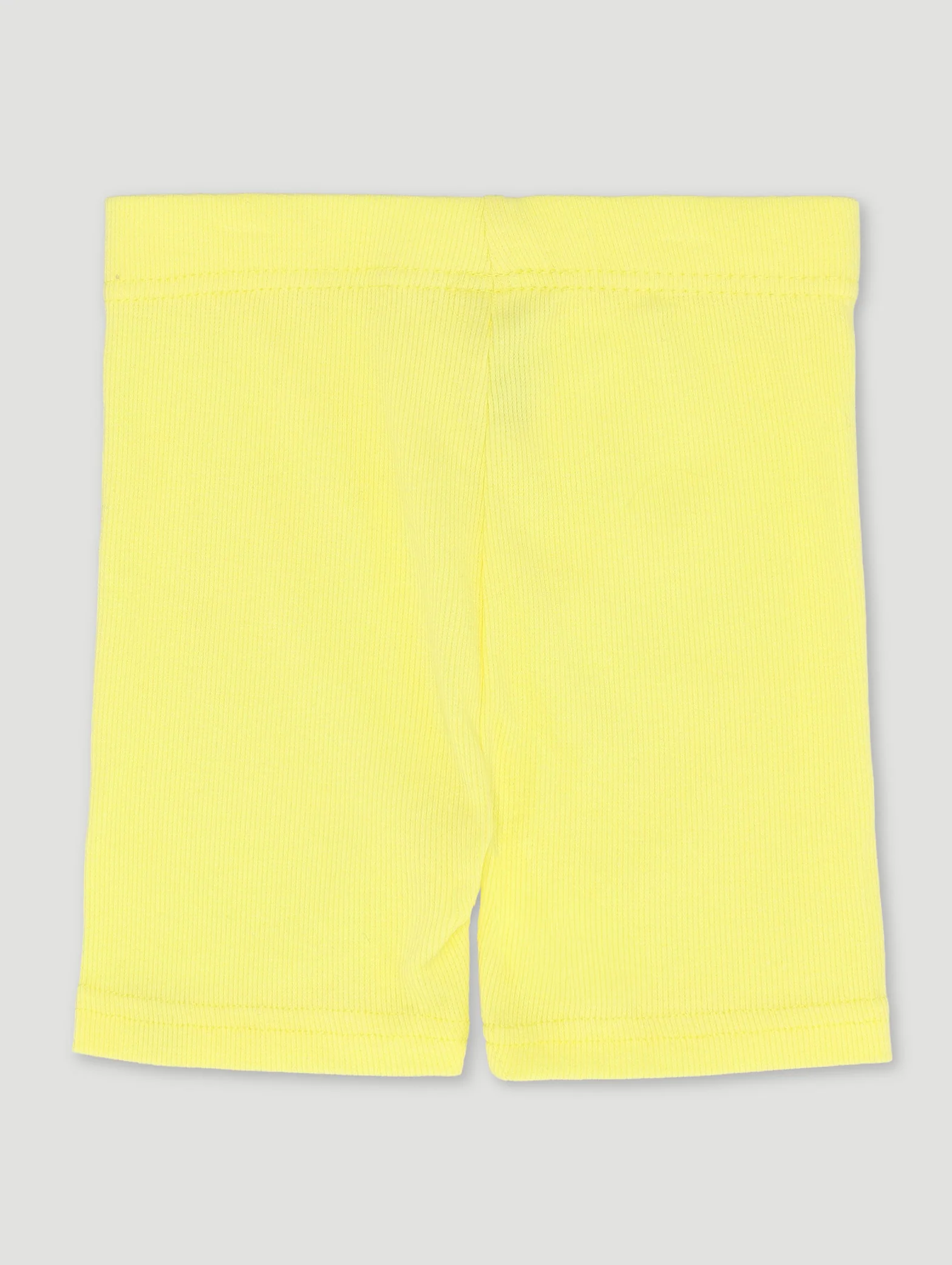 Pre-Girls Rib Cycle Shorts - Yellow - Image 2