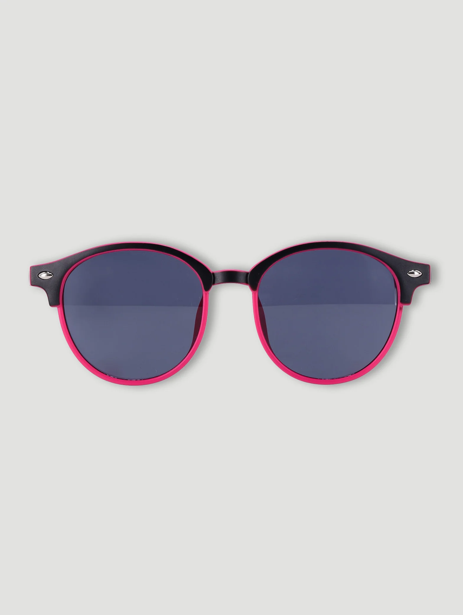 Pre-Girls Round Colour Block Sunnies - Black - Image 2