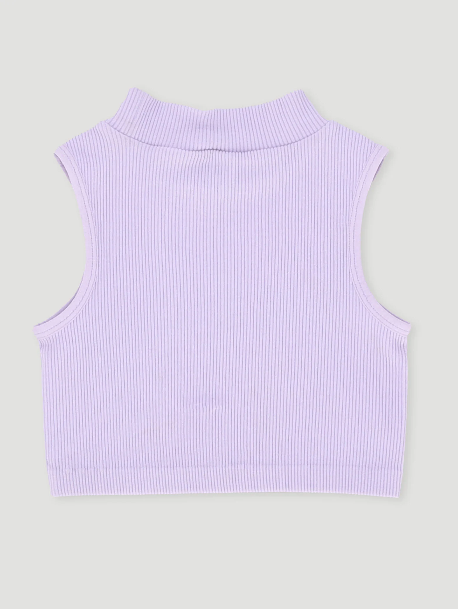Pre-Girls Seamless Turtle Neck Top - Lilac - Image 2