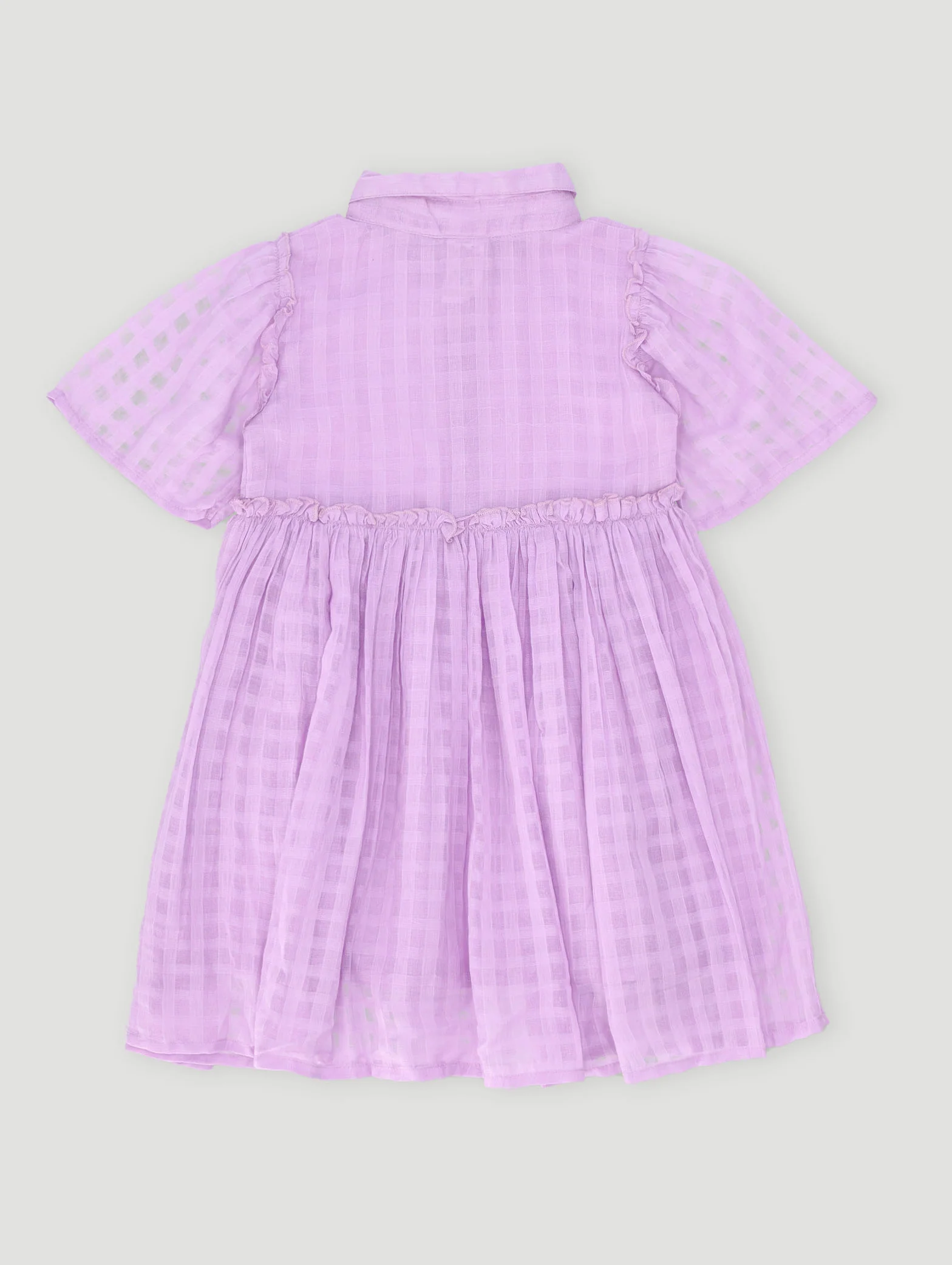 Pre-Girls Seersucker Dress - Lilac - Image 2