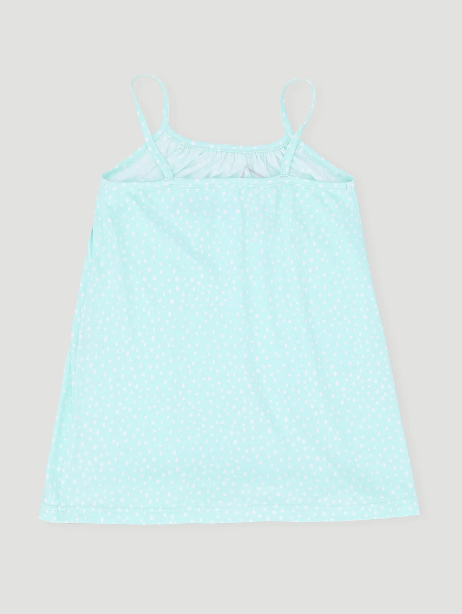 Pre-Girls Spot Print Embroidered Sleep Dress - Aqua - Image 2
