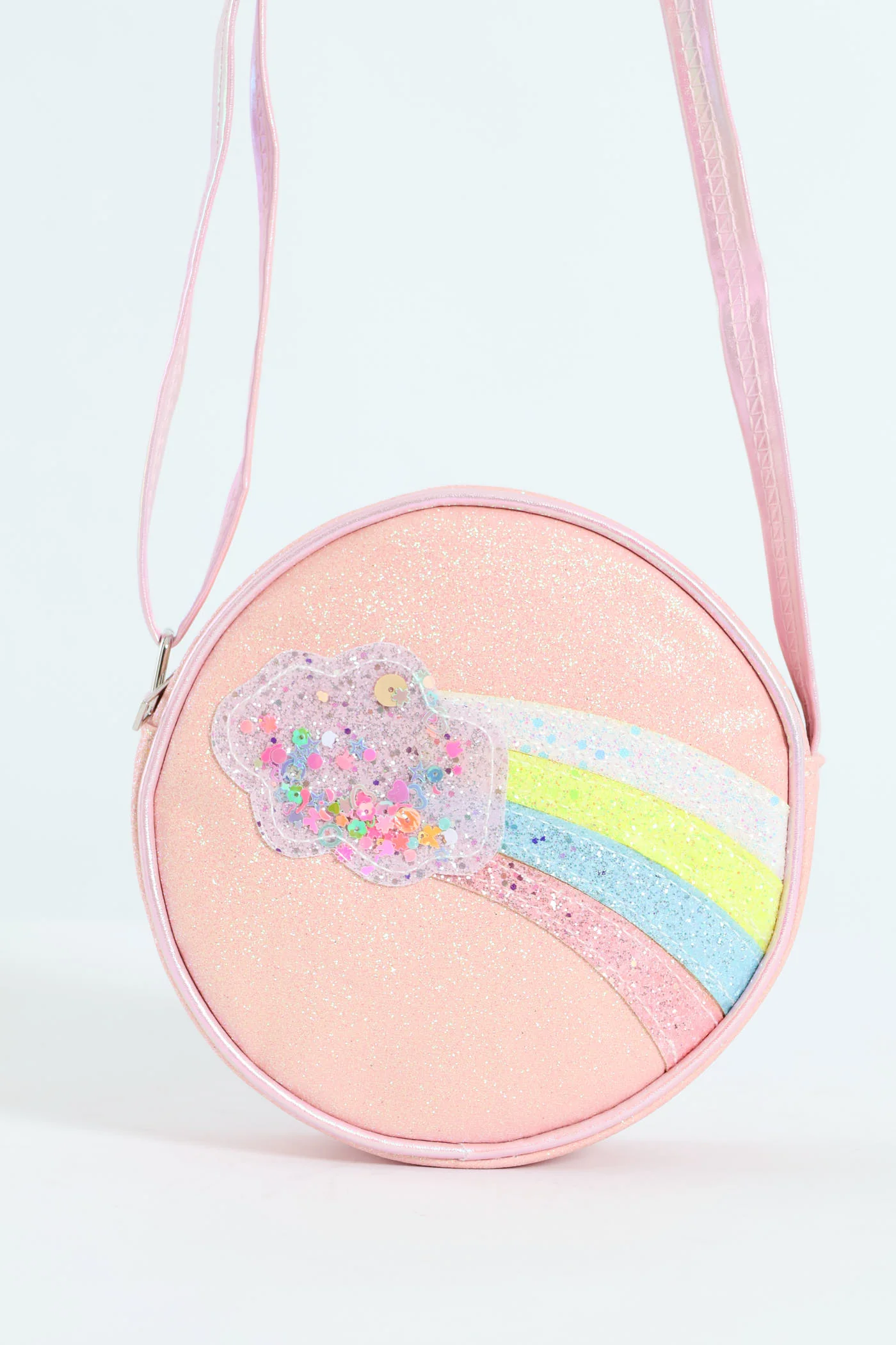 Pre-Girls Star Glitter Slingbag - Pink - Image 4