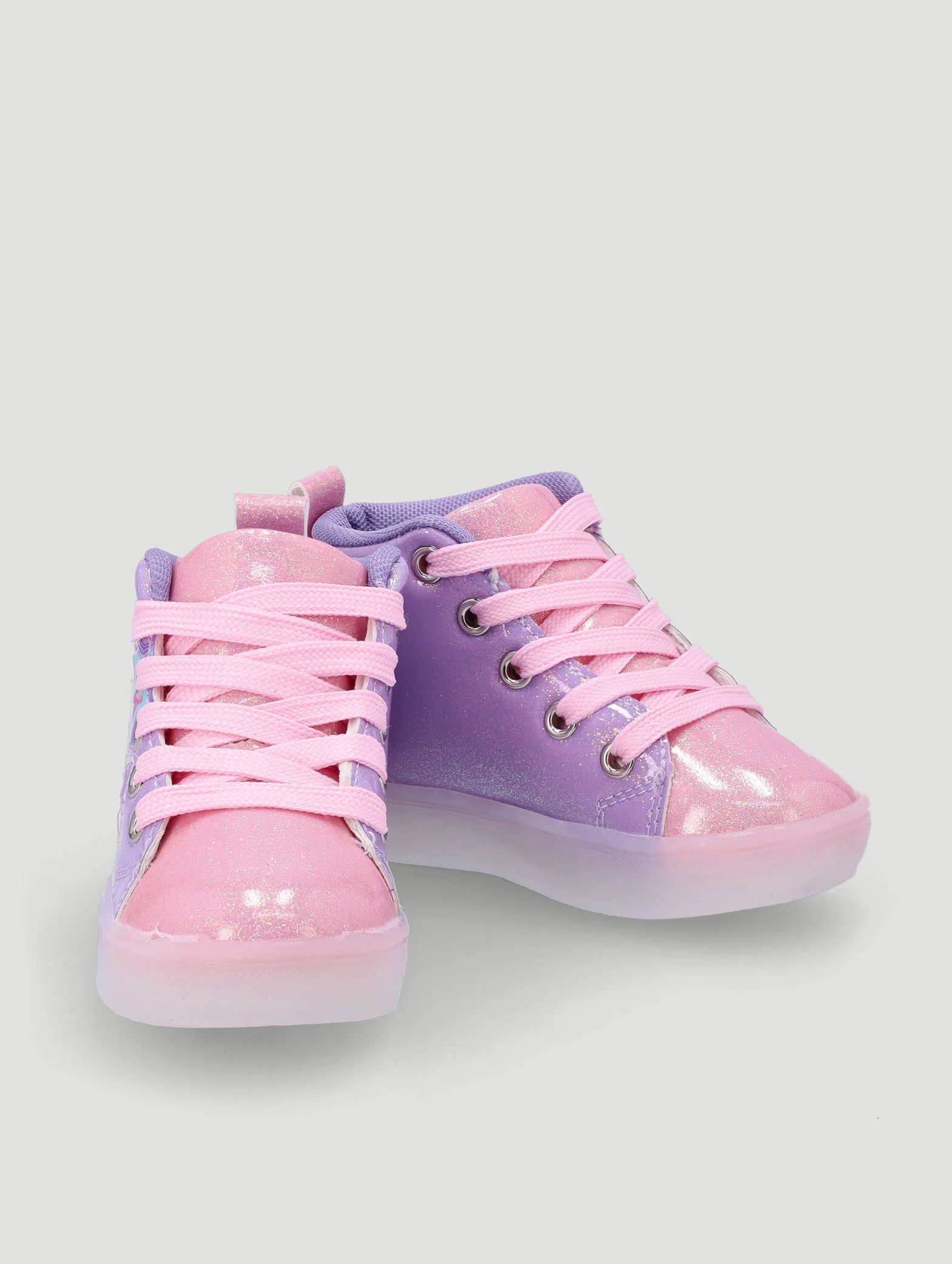 Pre-Girls Star Light Up High-Top Sneaker - Lilac - Image 3