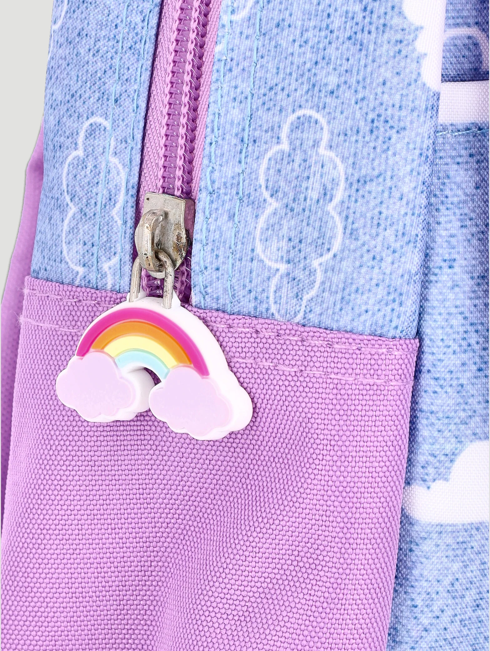Pre-Girls Stars & Clouds Applique Backpack - Denim - Image 5