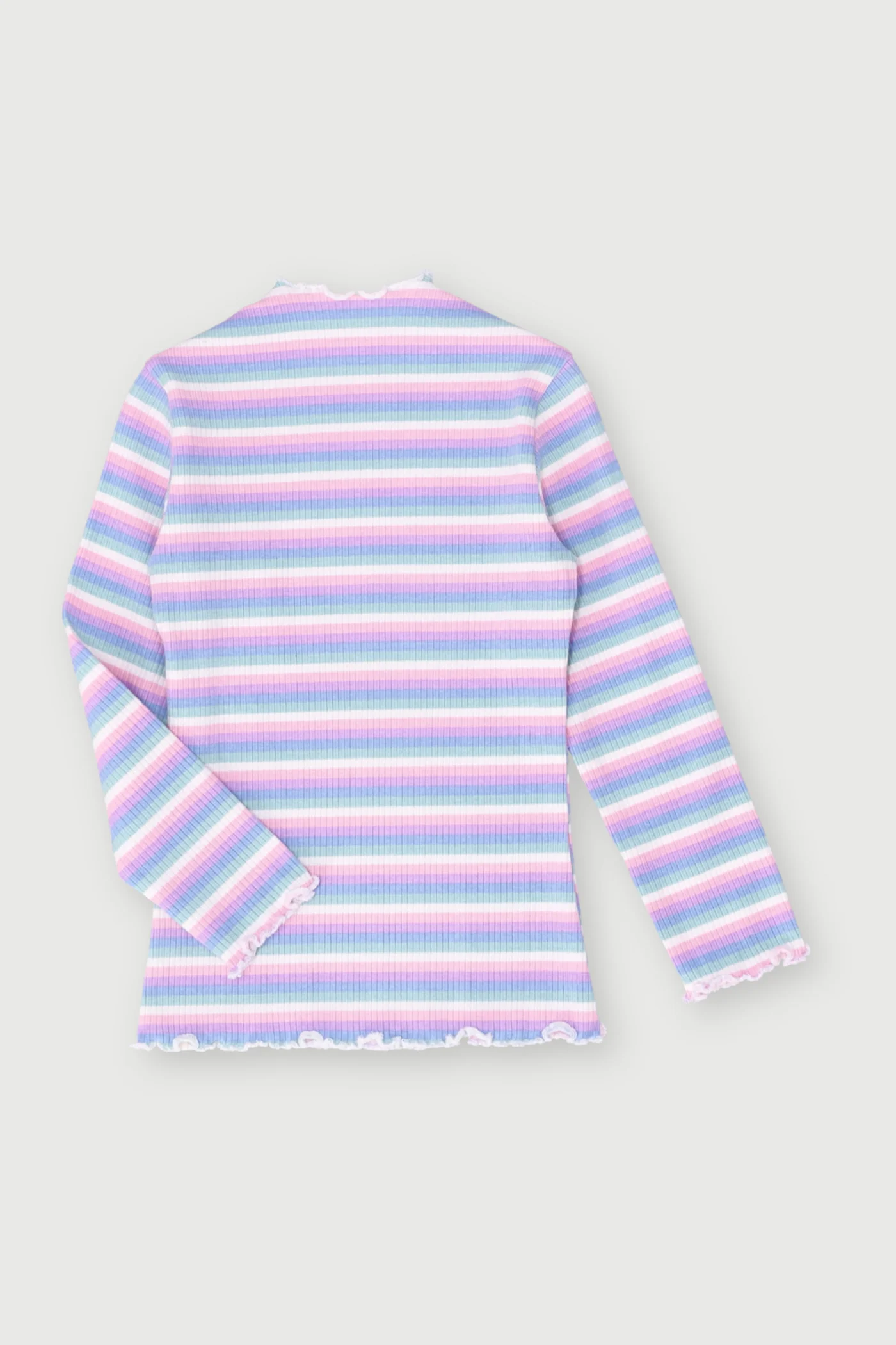 Pre-Girls Striped Rib Turtleneck - Multi - Image 2