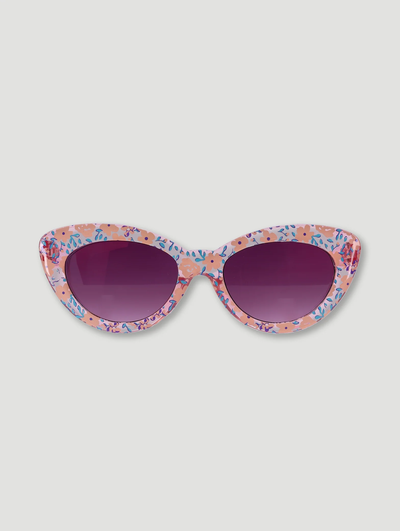 Pre-Girls Sweet Floral Cateye Sunnies - Peach - Image 2