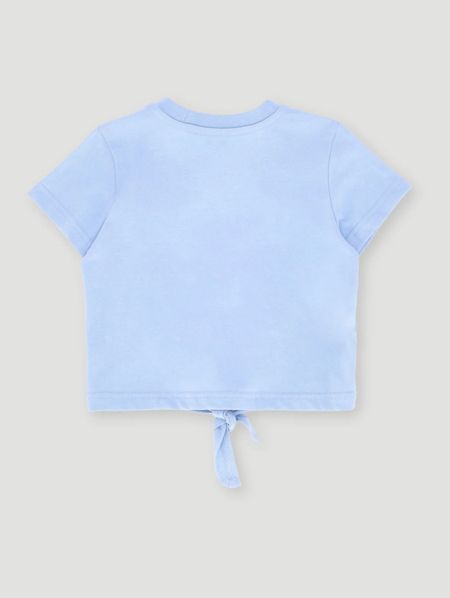 Pre- Girls Tee With Frill On Shoulder - Blue - Image 2