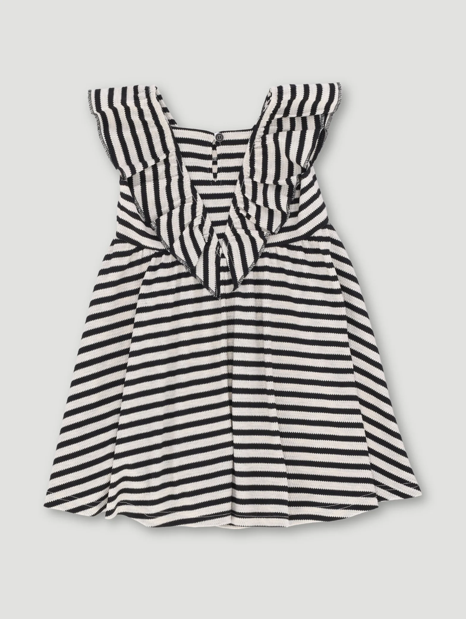 Pre Girls Textured Stripe Dress - Black/White - Image 2